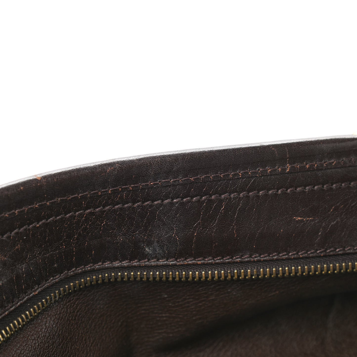 Calfskin FF Embossed Chef Shopper Tote Chocolate