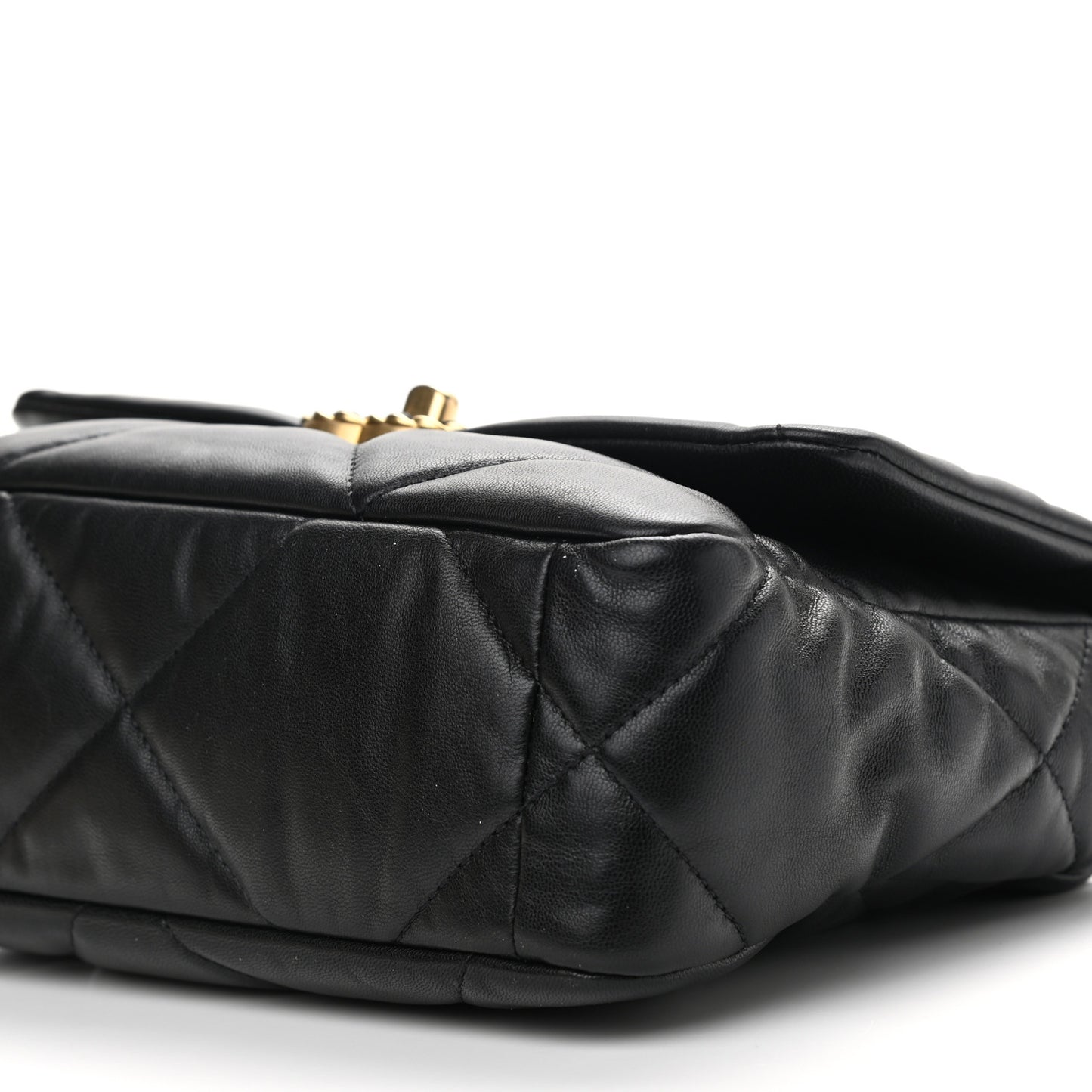 Goatskin Quilted Medium Chanel 19 Flap Black