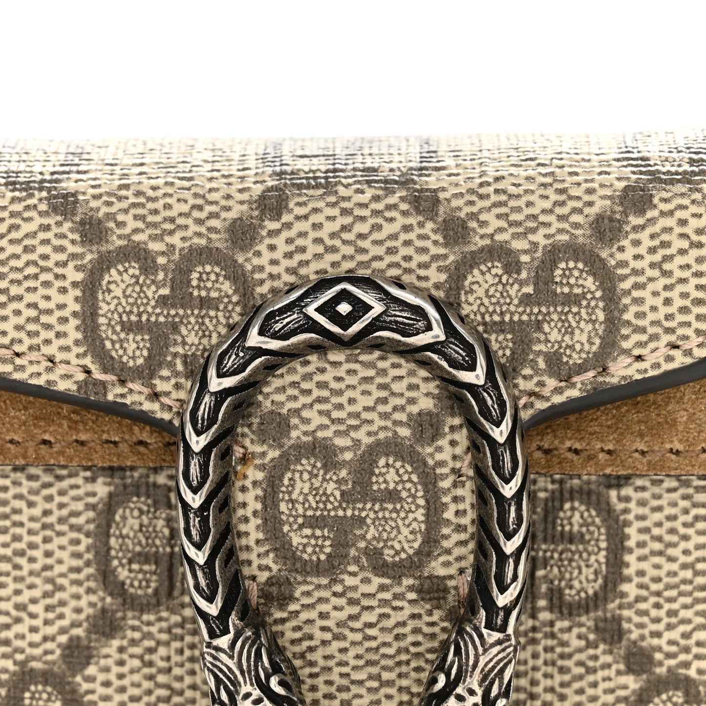 GG Supremem Monogram Suede Cudu Dionysus AirPods Case Beige Ebony Taupe