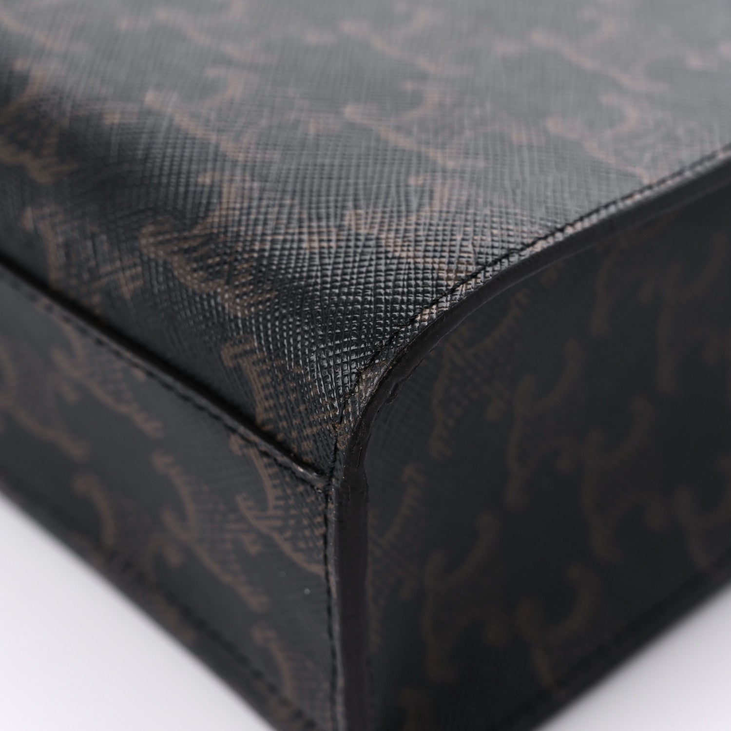 Celine Triomphe Canvas Calfskin Paris Print Small Vertical Cabas Tan 6 of 13