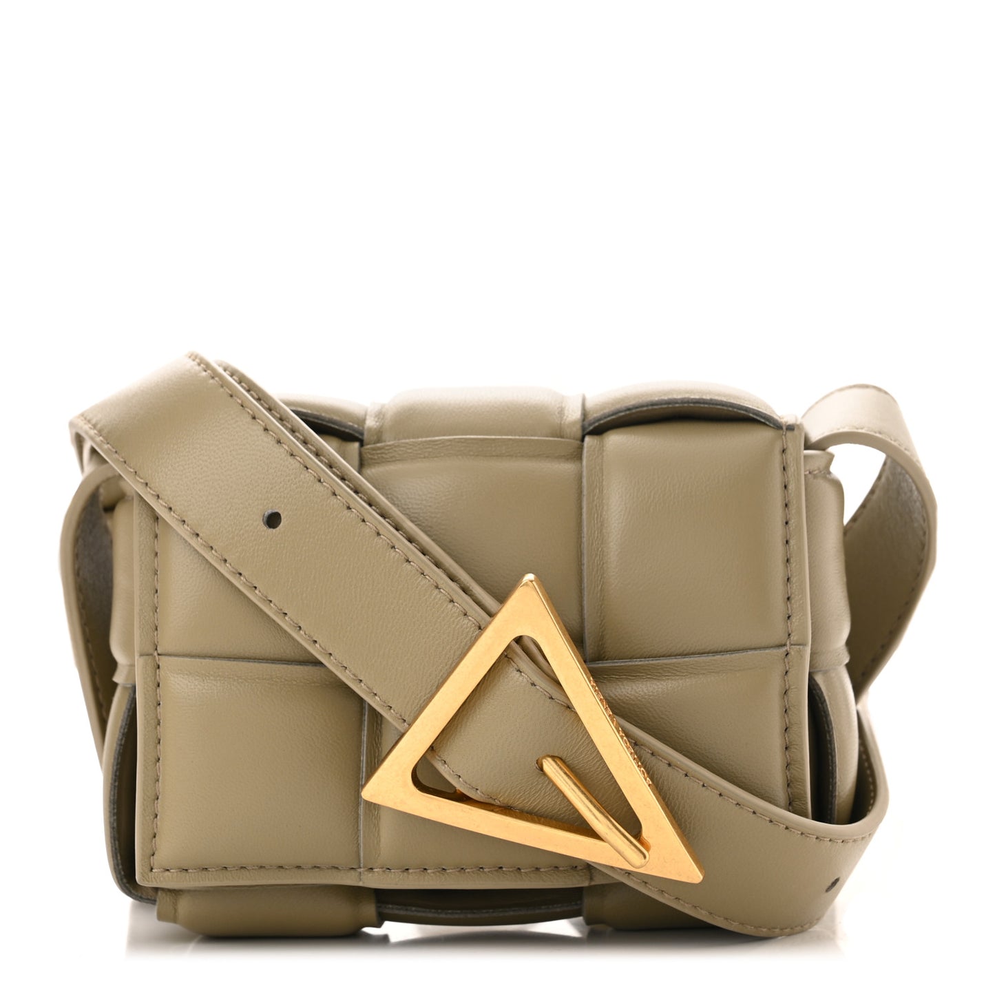Nappa Maxi Intrecciato Mini Cassette Crossbody Bag Taupe