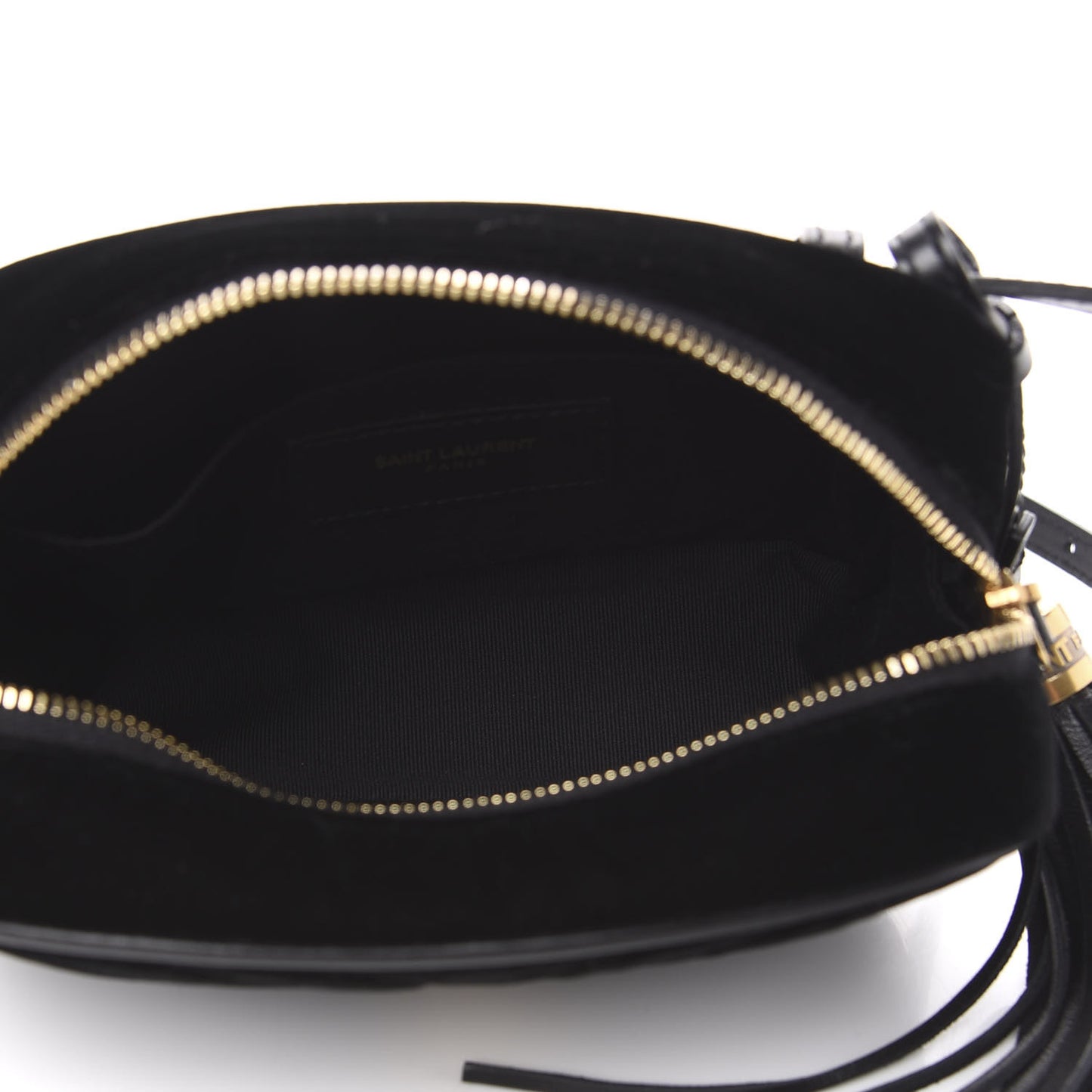 Velour Matelasse Monogram Lou Belt Bag Black