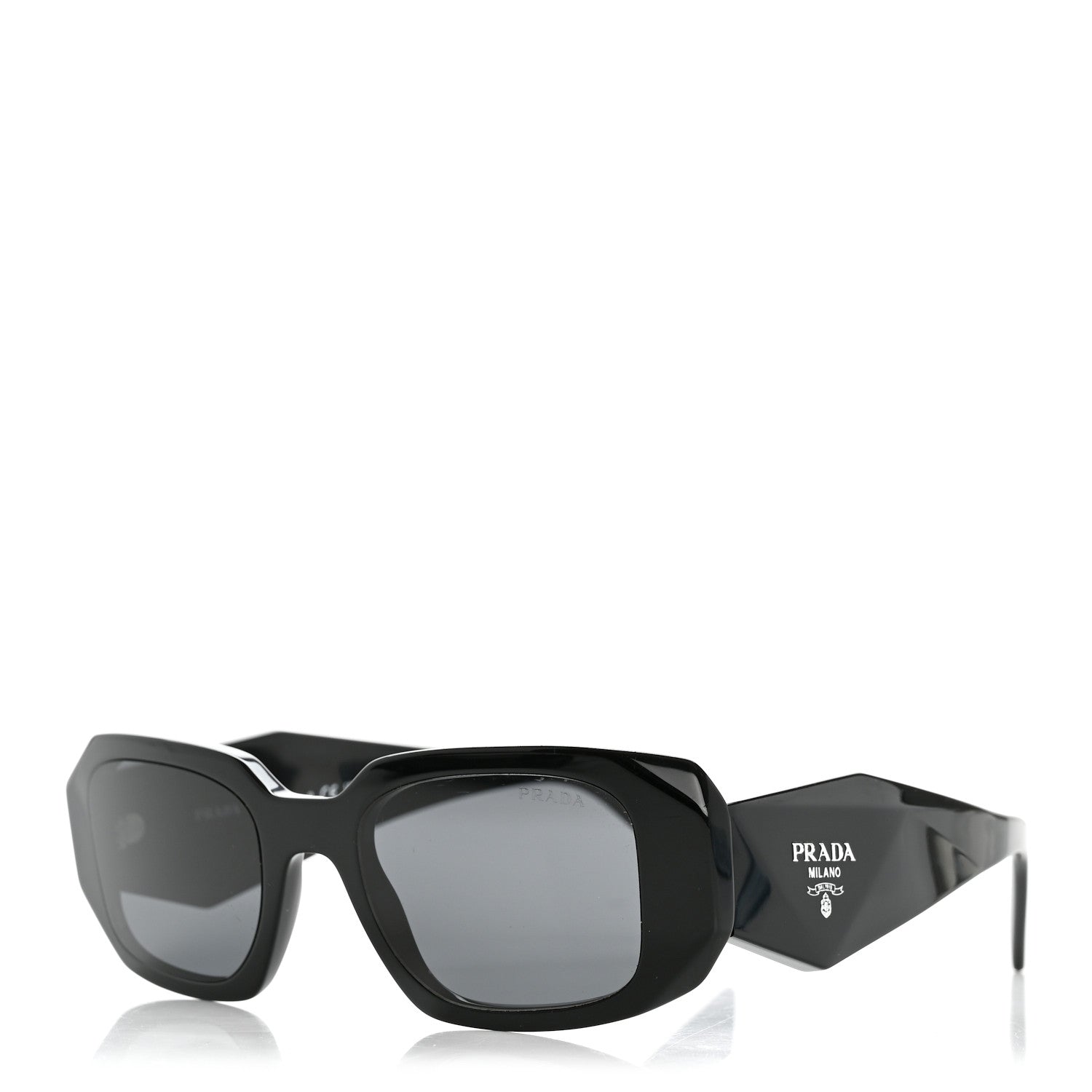 Prada Acetate Symbole Sunglasses SPR 17W Black 1880665 – FASHIONPHILE