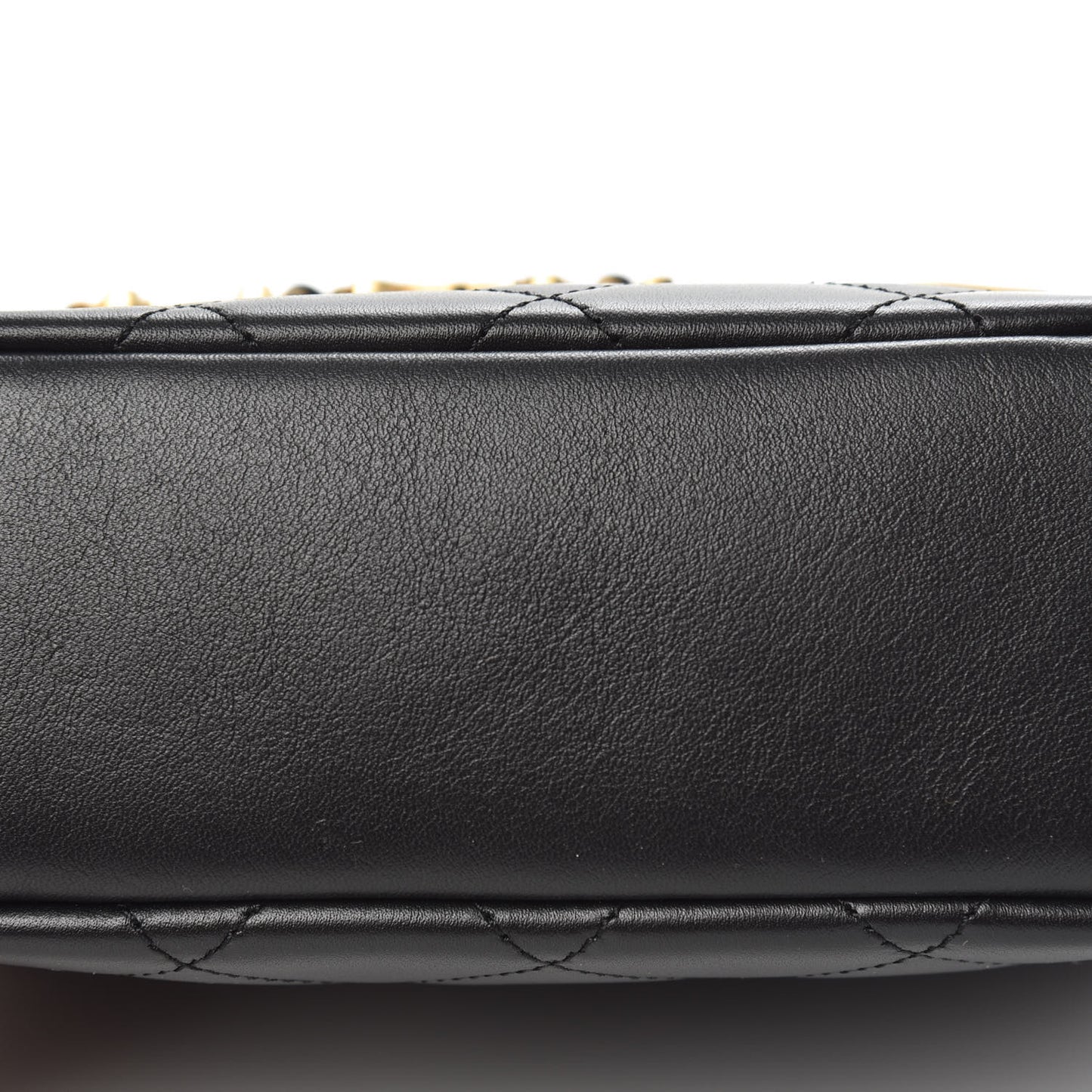 Calfskin Quilted Enchained Camera Case Bag Black