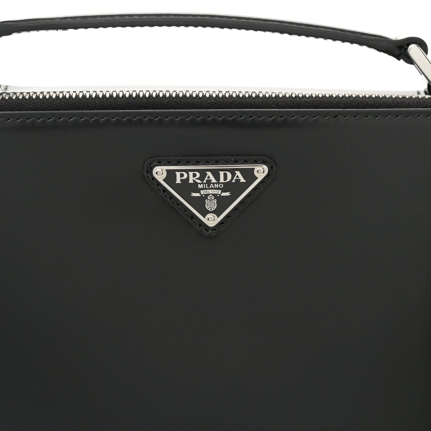 Spazzolato Medium Brique Crossbody Bag Black