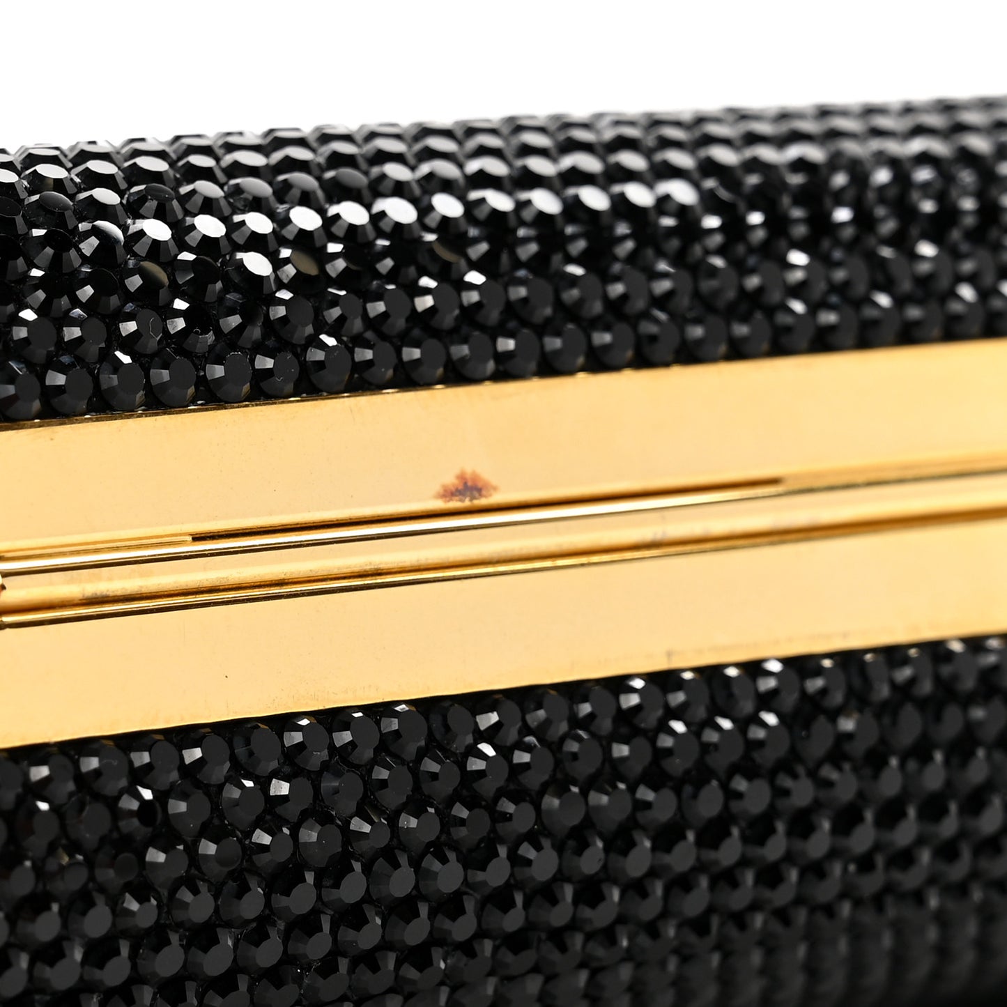 Swarovski Crystal Minaudiere Clutch Black