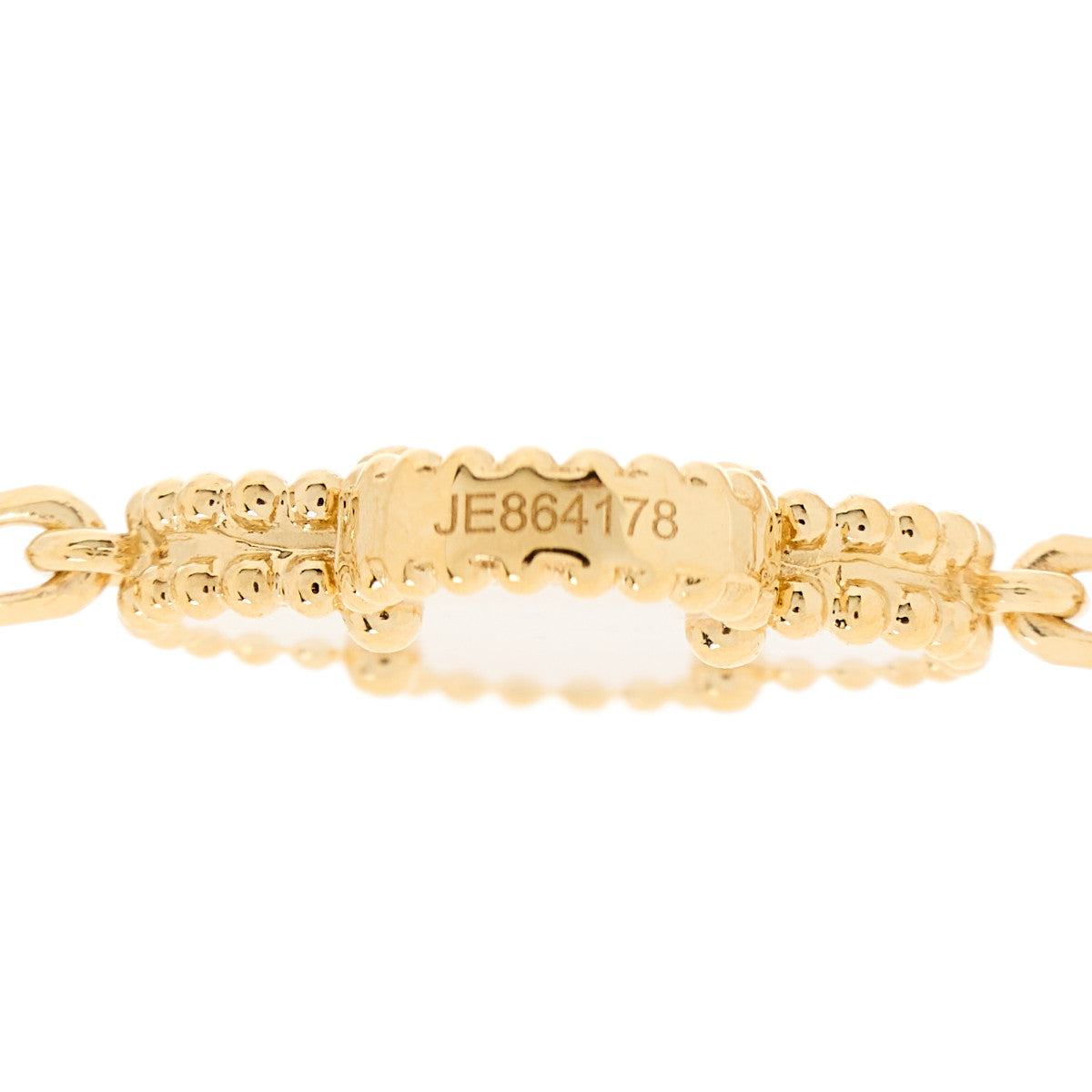 18K Yellow Gold Mother of Pearl 10 Motifs Vintage Alhambra Necklace