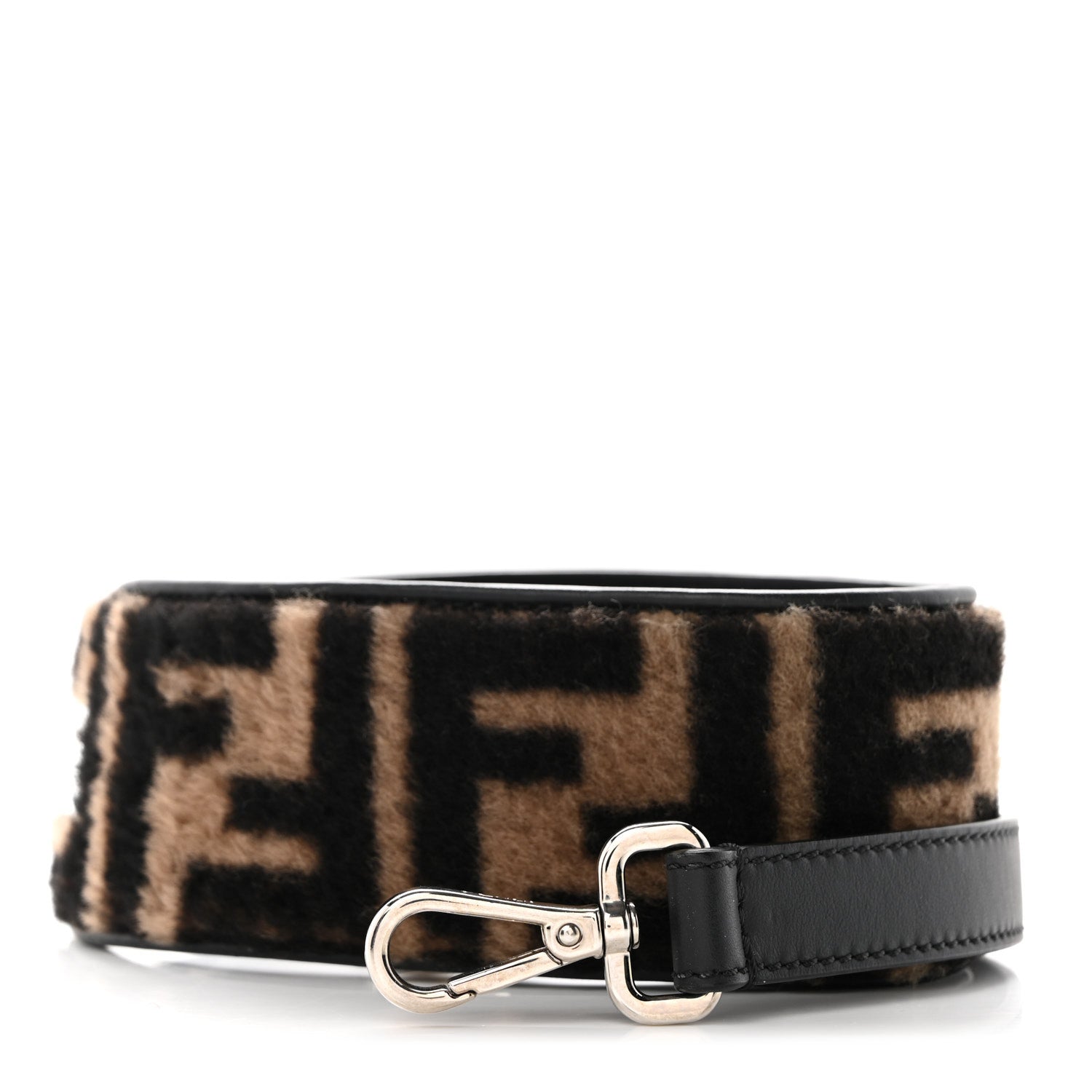 FENDI シアリングムートンキャスケット FFロゴ Fendi Shearling Calfskin FF Strap Black Tobacco 1643214 – FASHIONPHILE