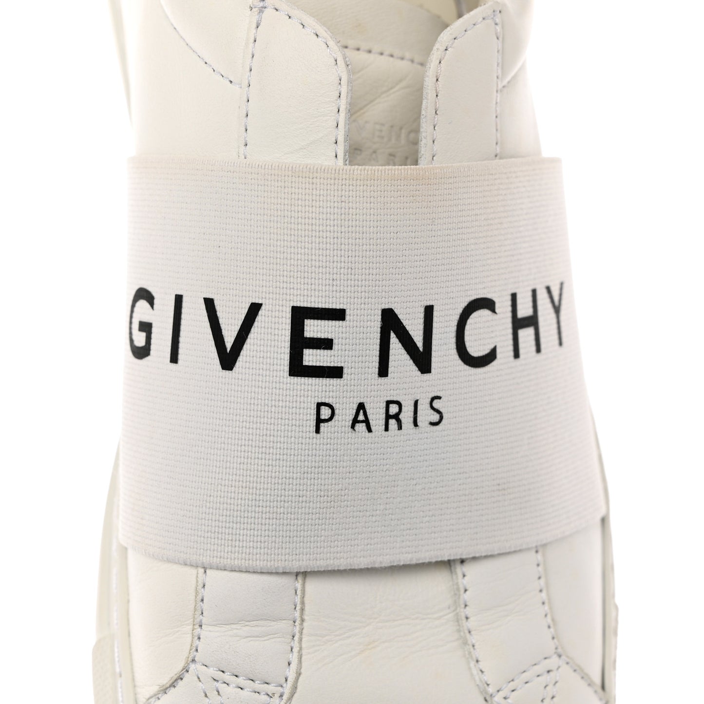Calfskin Band Logo Womens Urban Street Sneakers 40 White