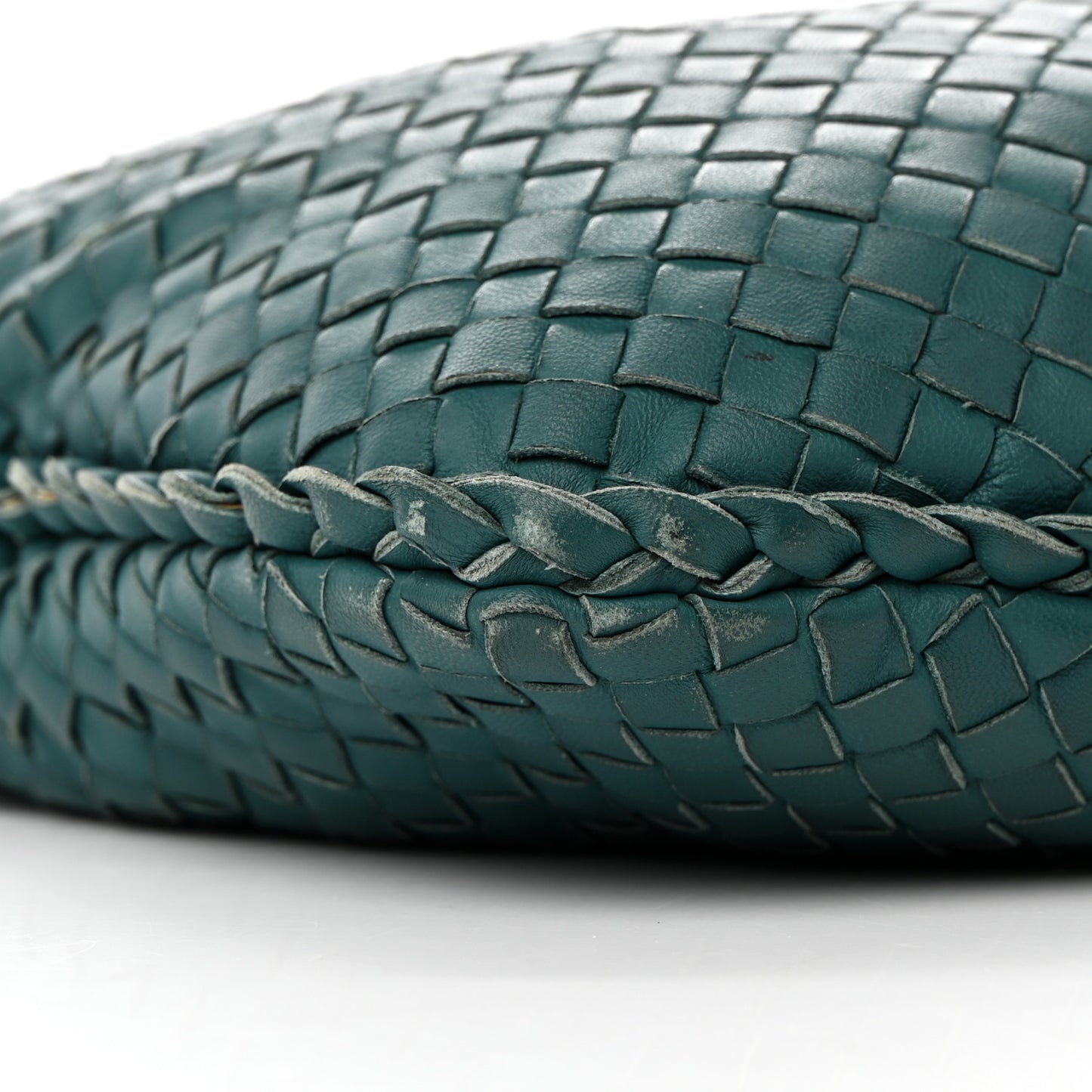 Nappa Intrecciato Large Veneta Hobo Teal