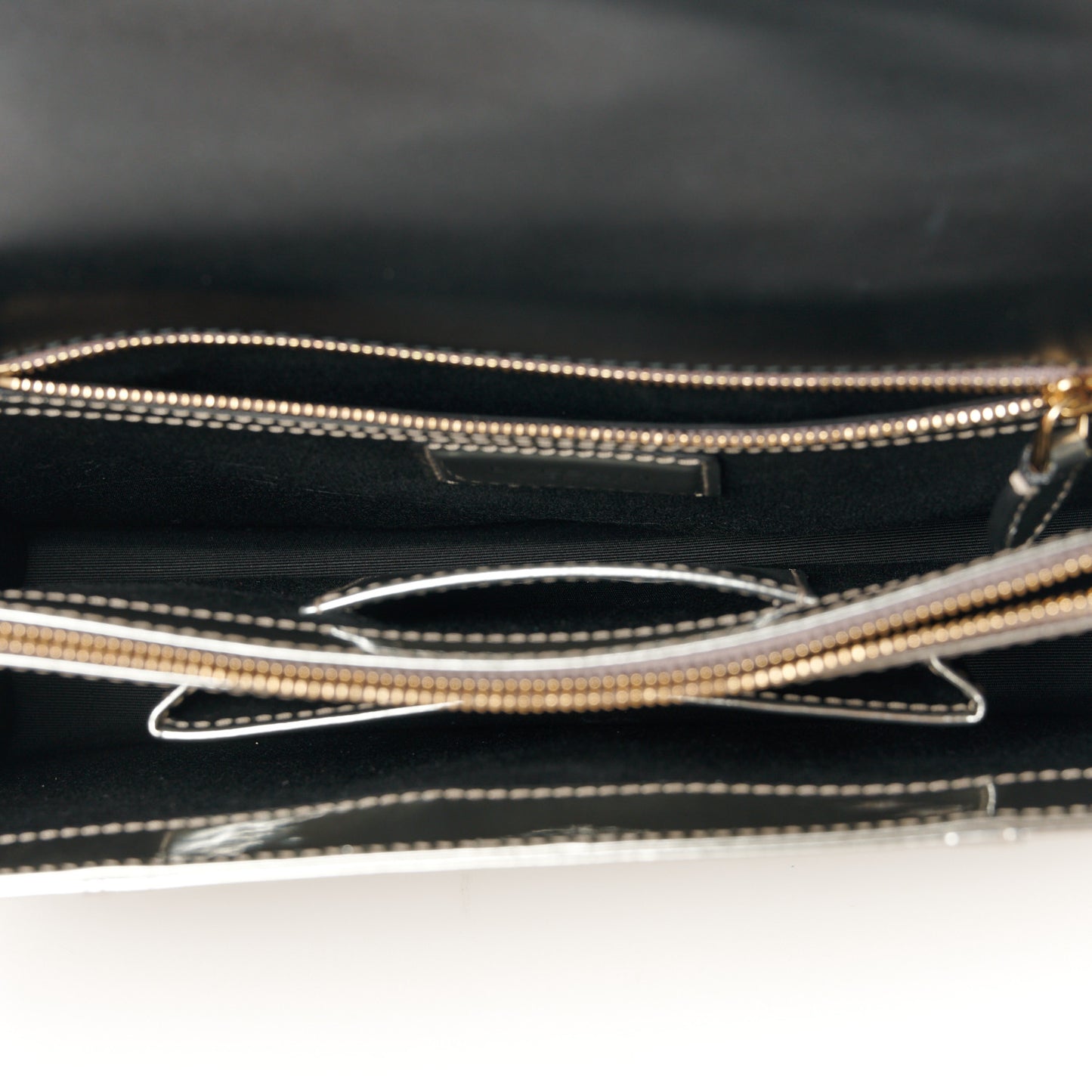 Metallic Calfskin Serpenti Forever Crossbody Bag Silver