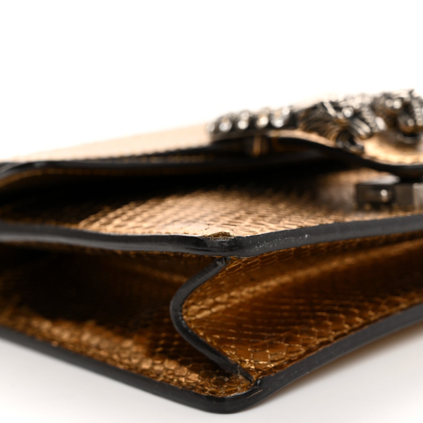 Snakeskin Mini Dionysus Shoulder Bag Gold