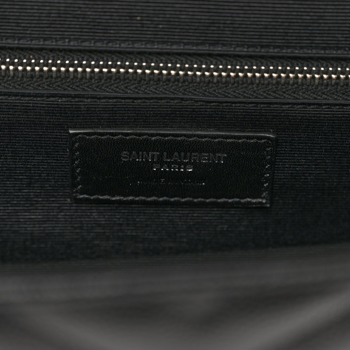 Grain De Poudre Matelasse Chevron Large Monogram Satchel Black
