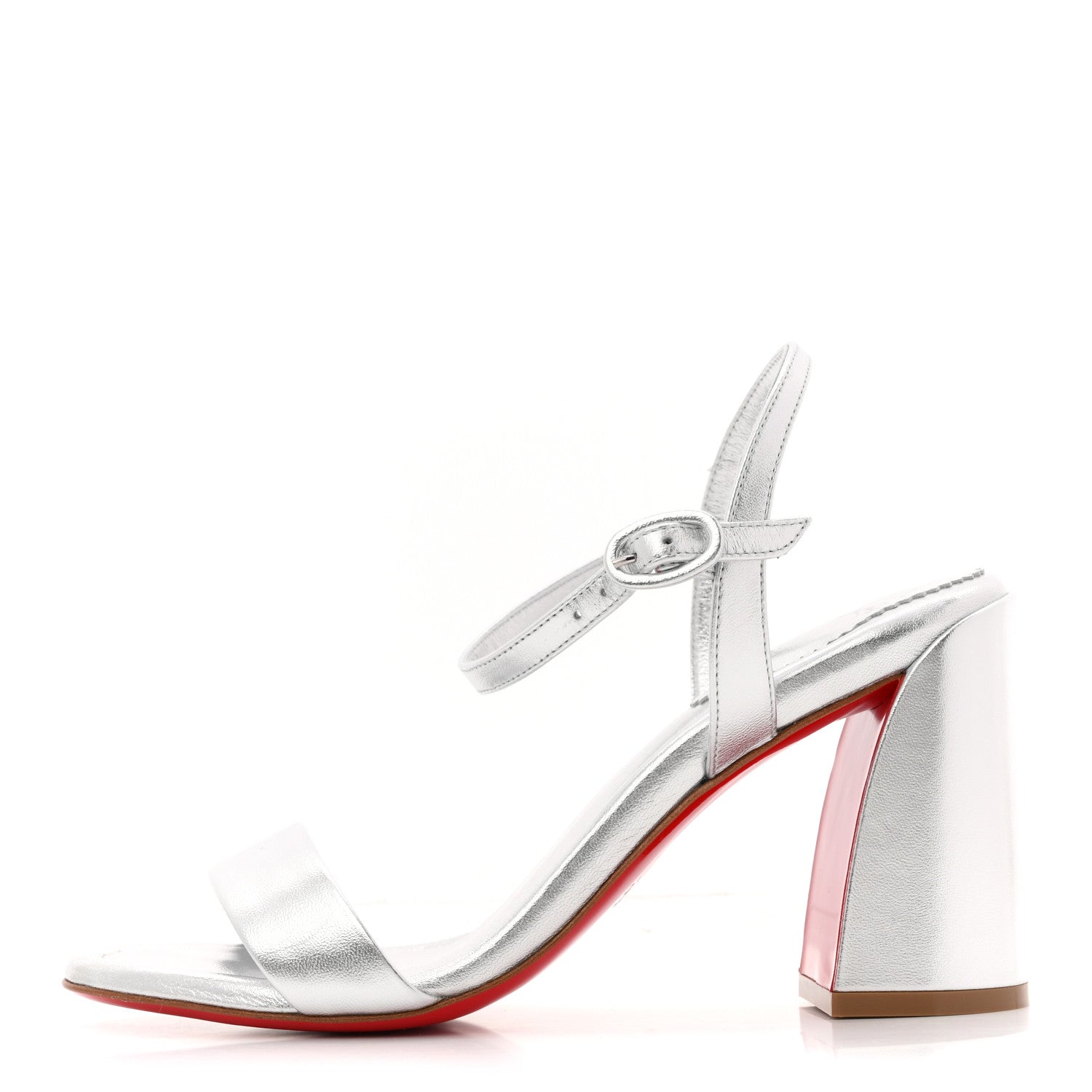 Christian Louboutin Nappa Laminata Miss Jane 85 Sandal Pumps 36.5