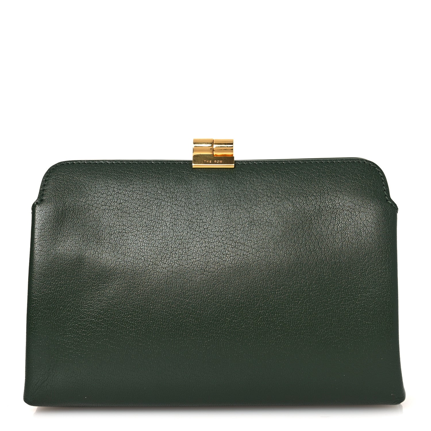 The Row Goatskin Amazon Clutch Seaweed Green 1877581 – FASHIONPHILE