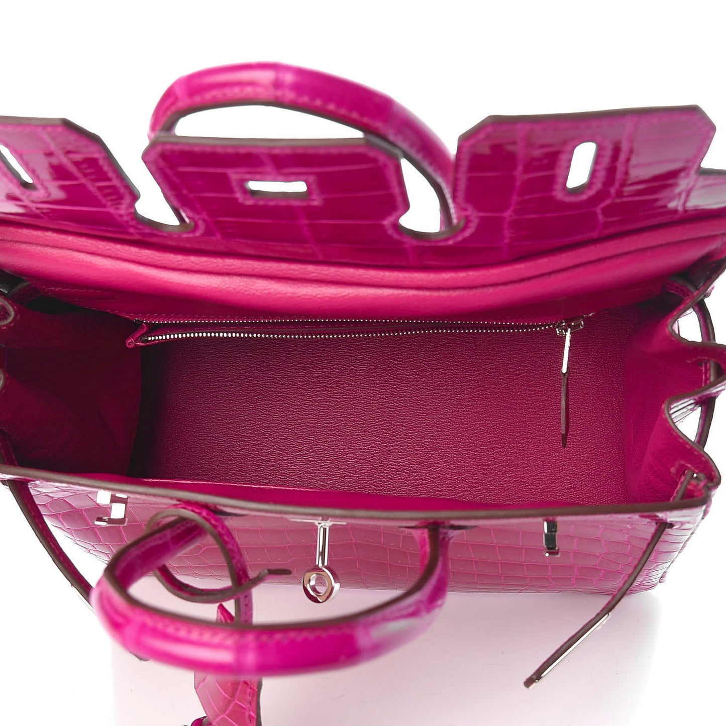Shiny Niloticus Crocodile Birkin 25 Rose Scheherazade