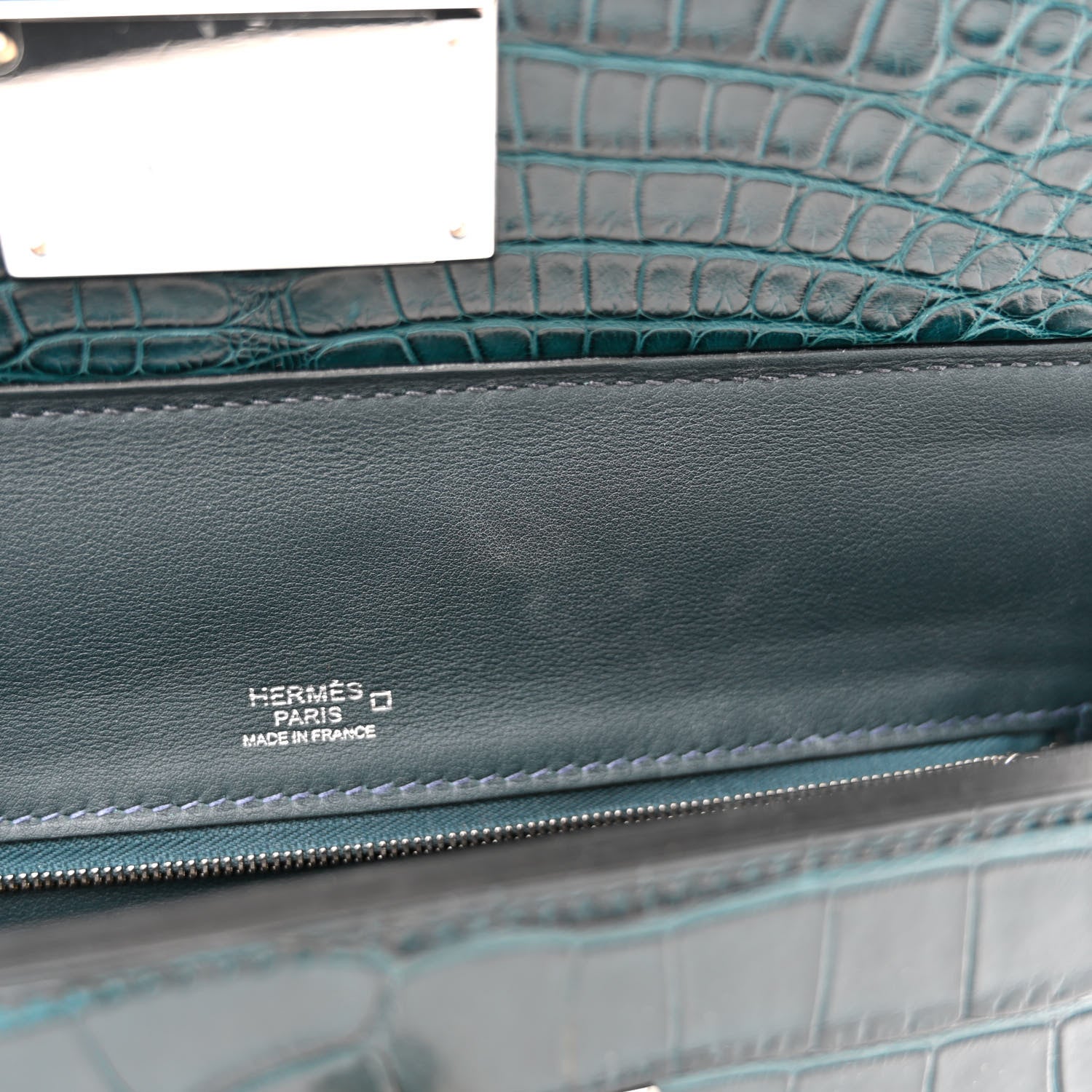 Hermes Togo Matte Alligator Swift Touch 24/24 29 Vert Rousseau 11 of 11