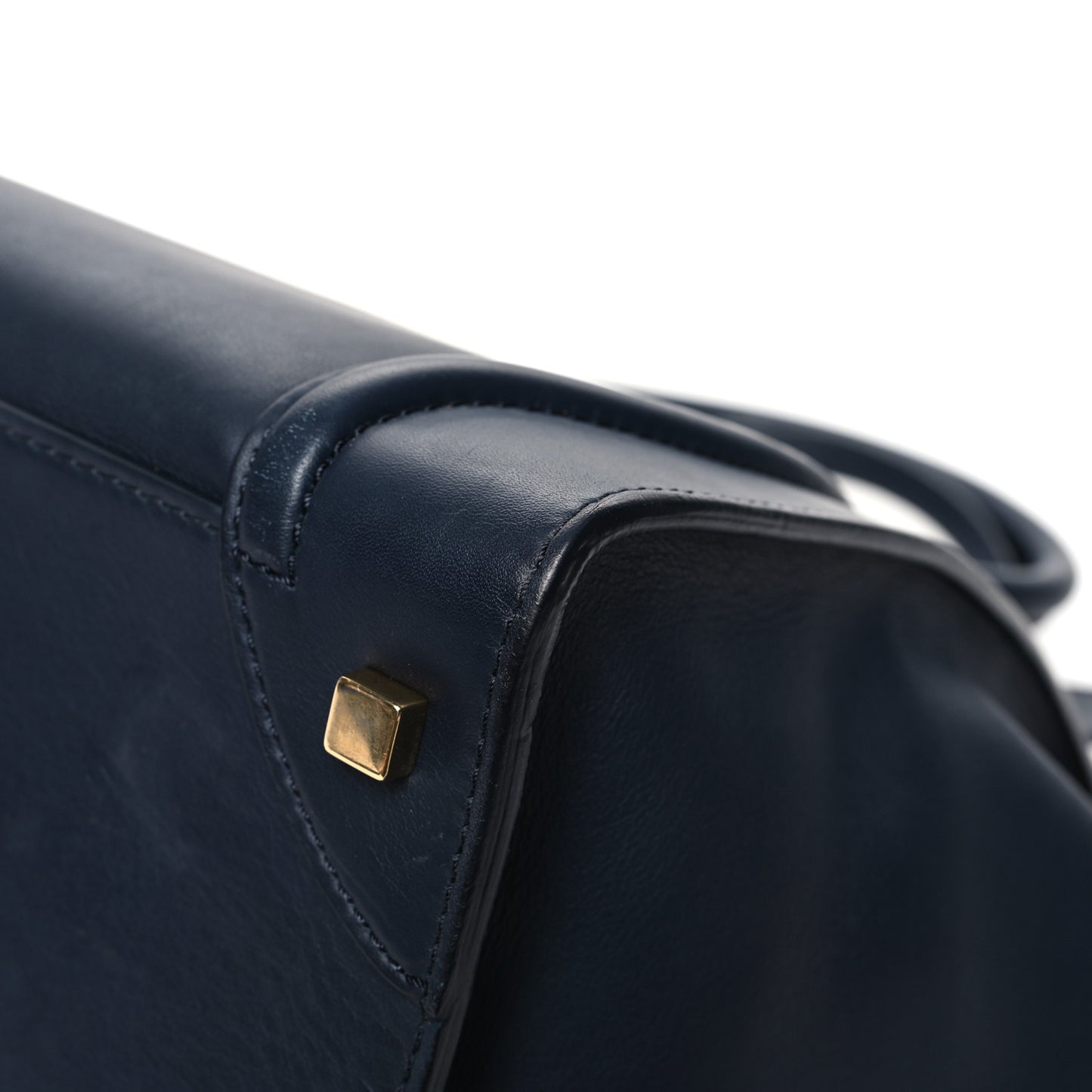 Smooth Calfskin Mini Luggage Navy Blue
