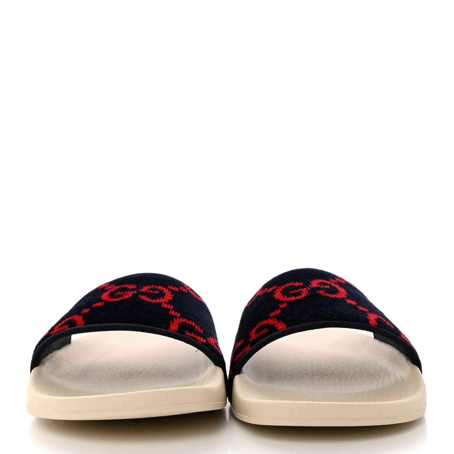 Terry Cloth GG Monogram Slide Sandals 40 Blue Red