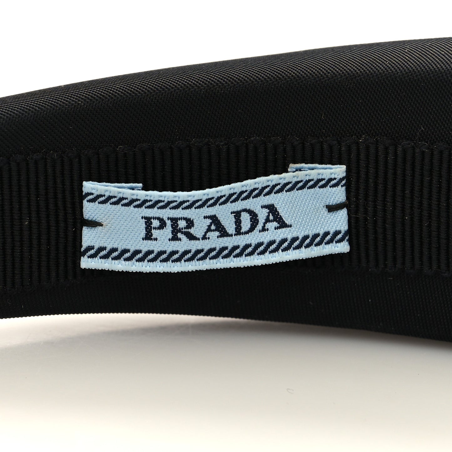 Re-Nylon Metal Triangle Logo Headband Black