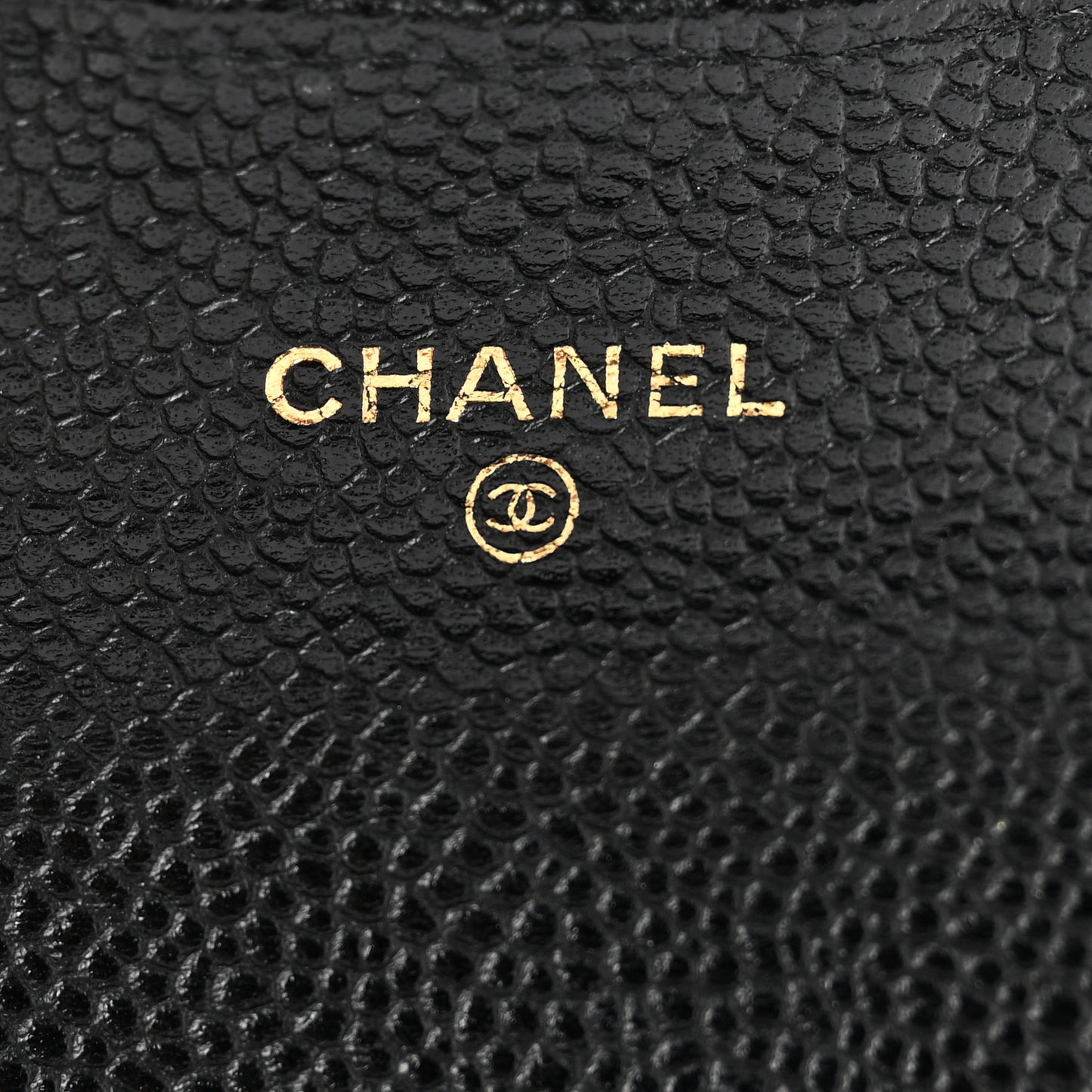 Caviar Quilted Flap Card Holder Black