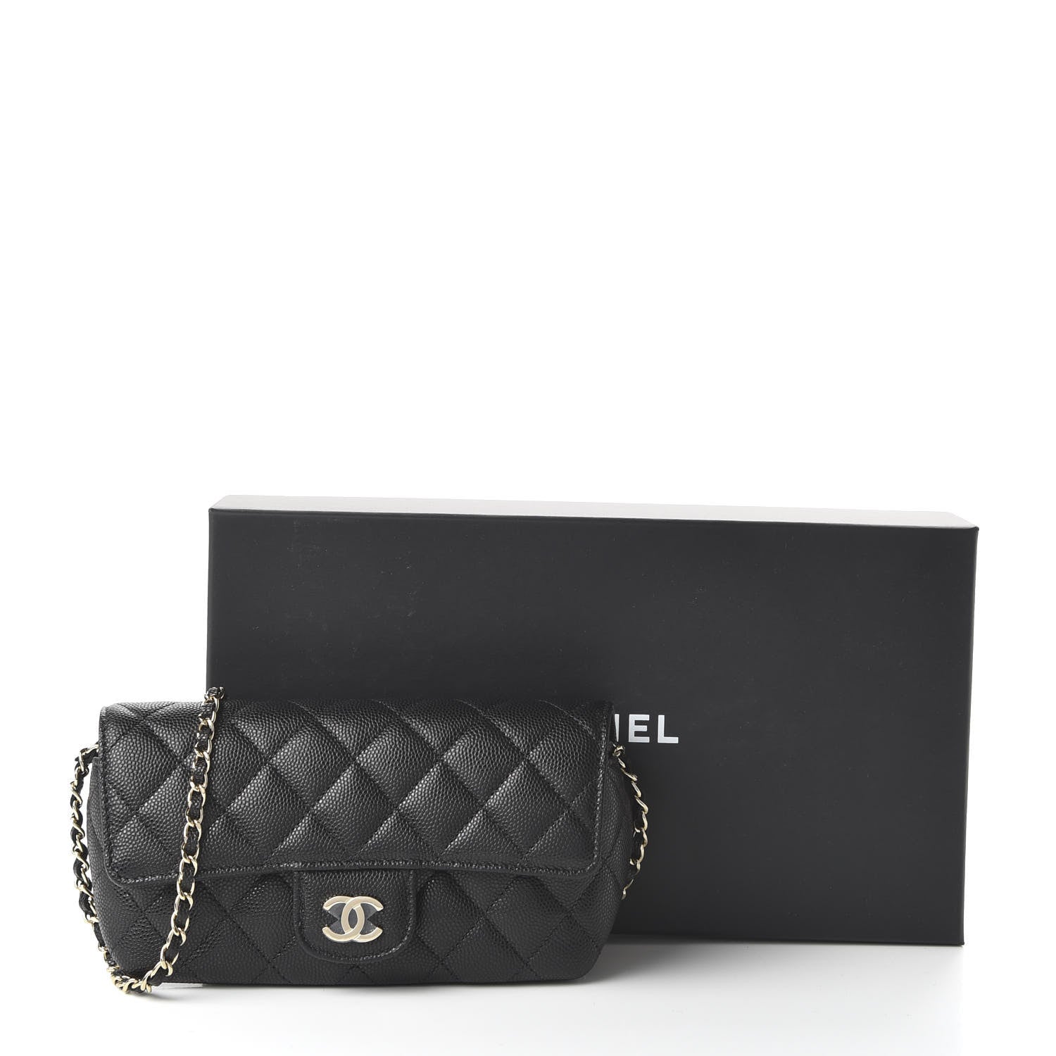 Chanel Caviar Quilted Glasses Case With Chain Black 12 of 12