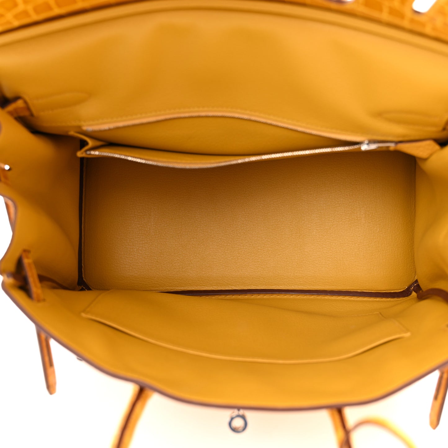 Togo Shiny Niloticus Crocodile Birkin Touch 30 Jaune Ambre