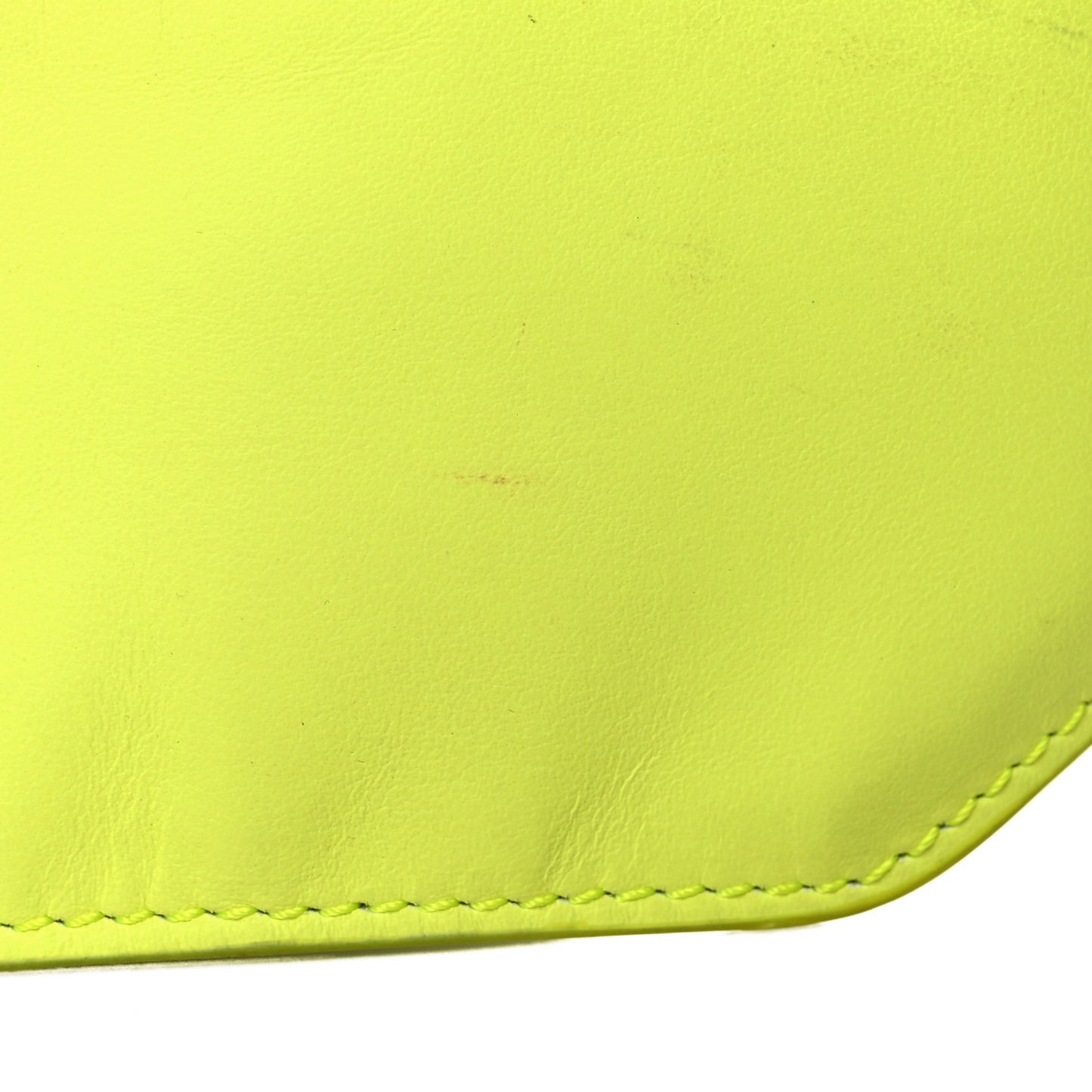 Calfskin Embossed Leg Pouch Fluo Yellow
