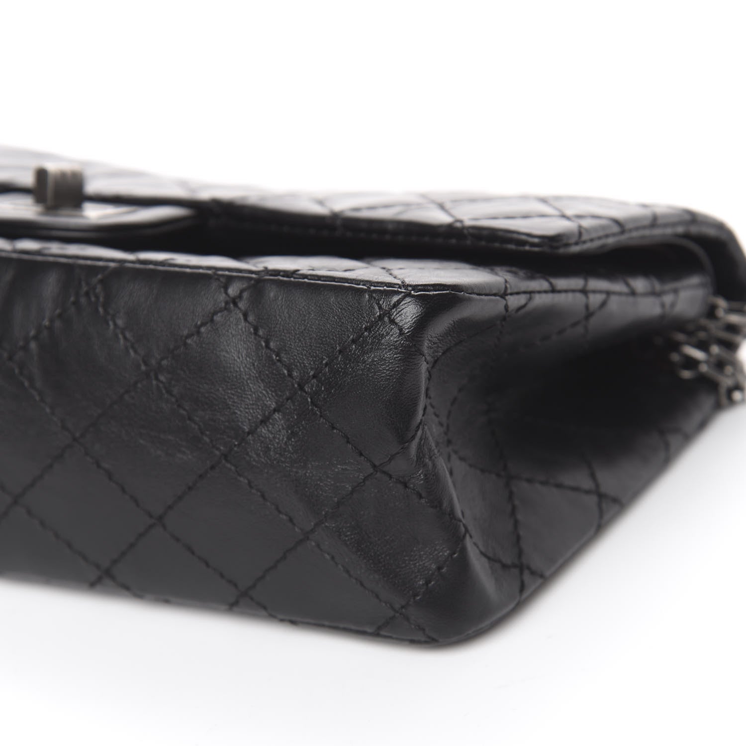 Chanel Aged Calfskin Quilted 2.55 Reissue 225 Flap Black 9 of 10