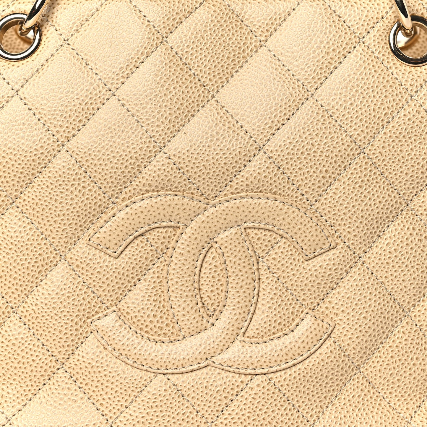 Caviar Quilted Petit Timeless Tote PTT Beige