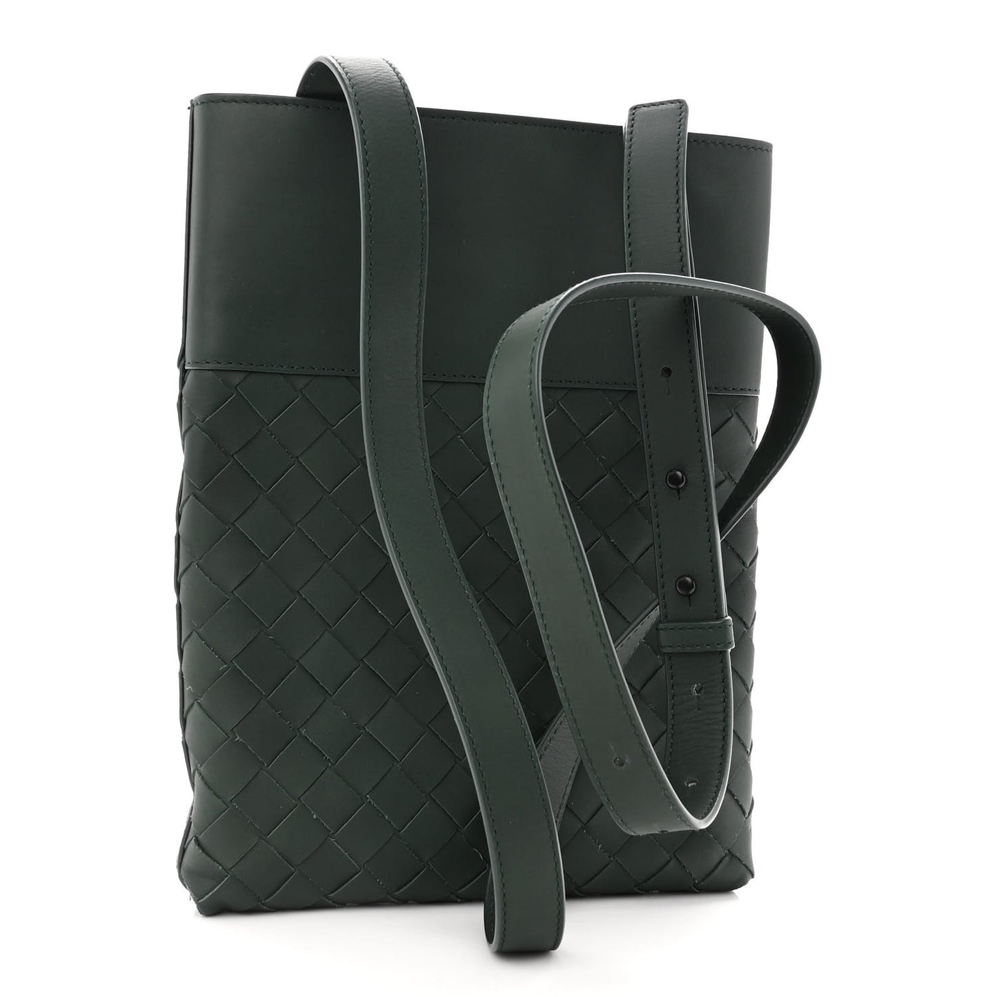 Nappa Intrecciato VN Crossbody Messenger Bag Green