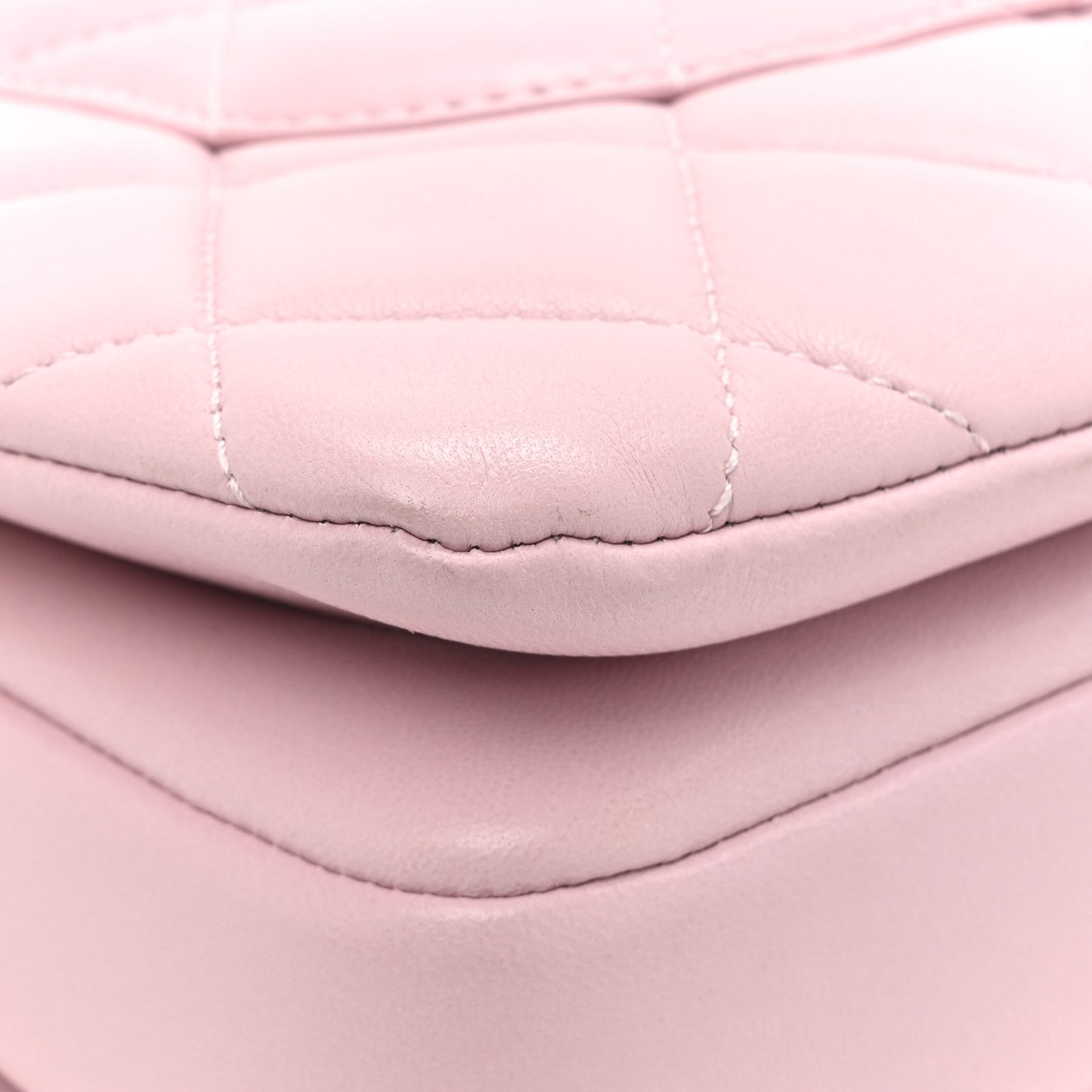 Lambskin Quilted Small Trendy CC Flap Dual Handle Bag Light Pink