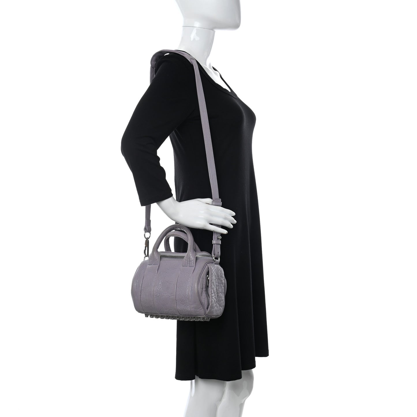 Pebbled Lambskin Mini Rockie Lavender Rodhium Hardware