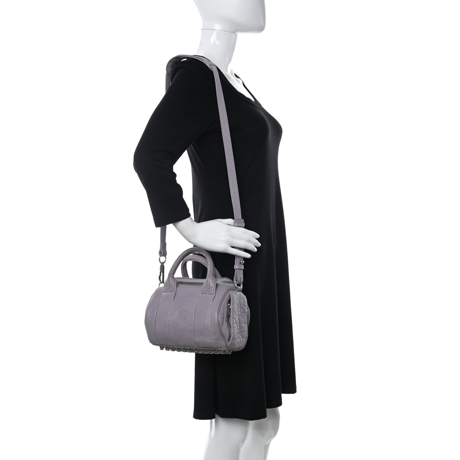 Alexander Wang Pebbled Lambskin Mini Rockie Lavender Rodhium Hardware 2 of 21