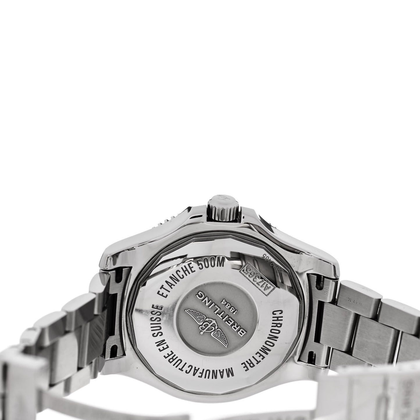 Stainless Steel 42mm Super Ocean Chronometer Automatic Watch Black A17365