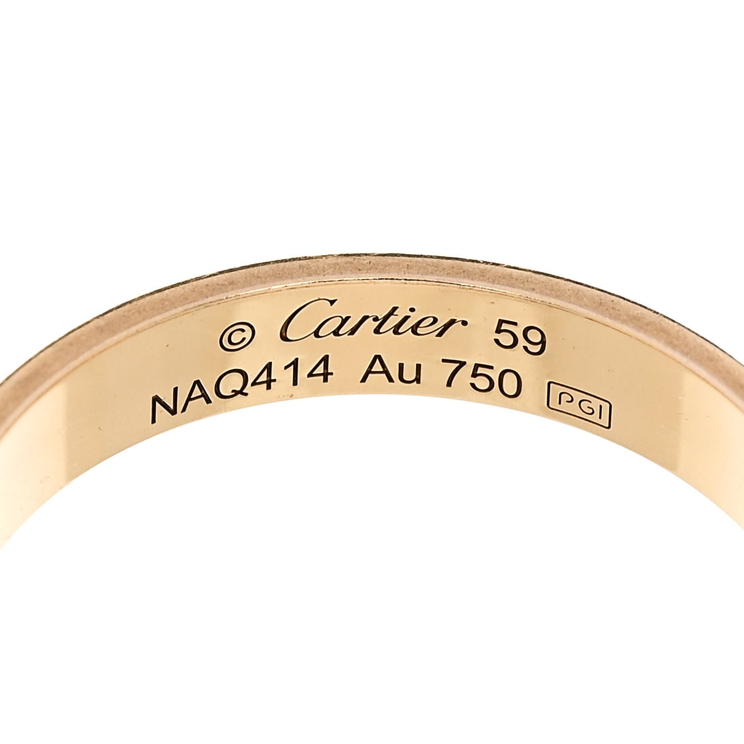 Cartier 18K Yellow Gold 3.5mm LOVE Wedding Band Ring 59 8.75 5 of 5