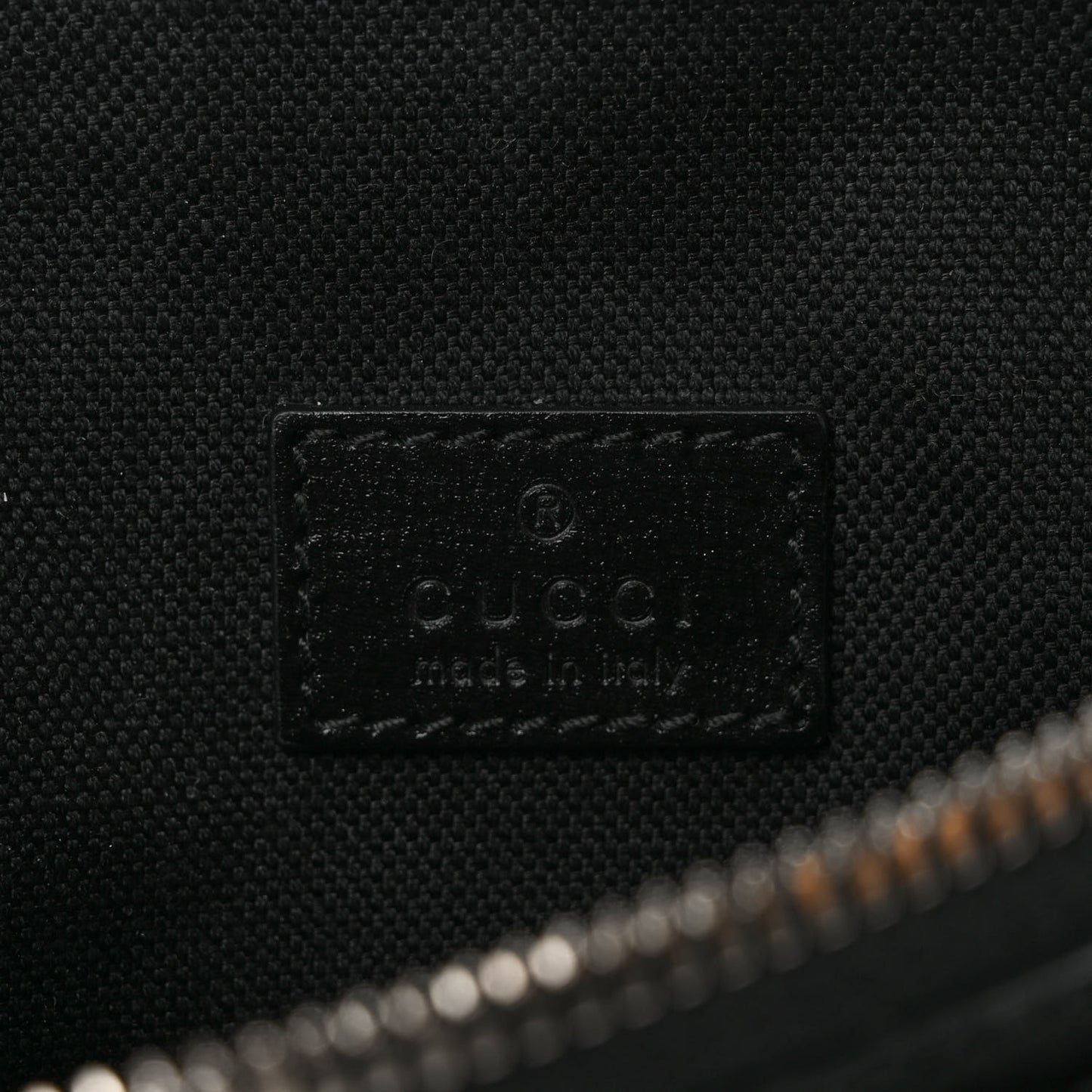 GG Supreme Monogram Textured Calfskin Retro Interlocking G Belt Bag Black