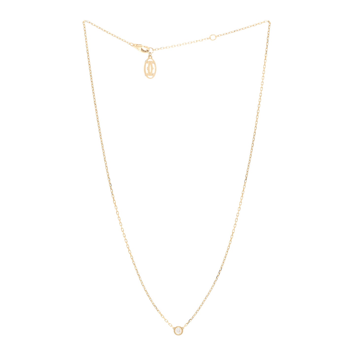 18K Yellow Gold Diamond SM D'Amour Pendant Necklace