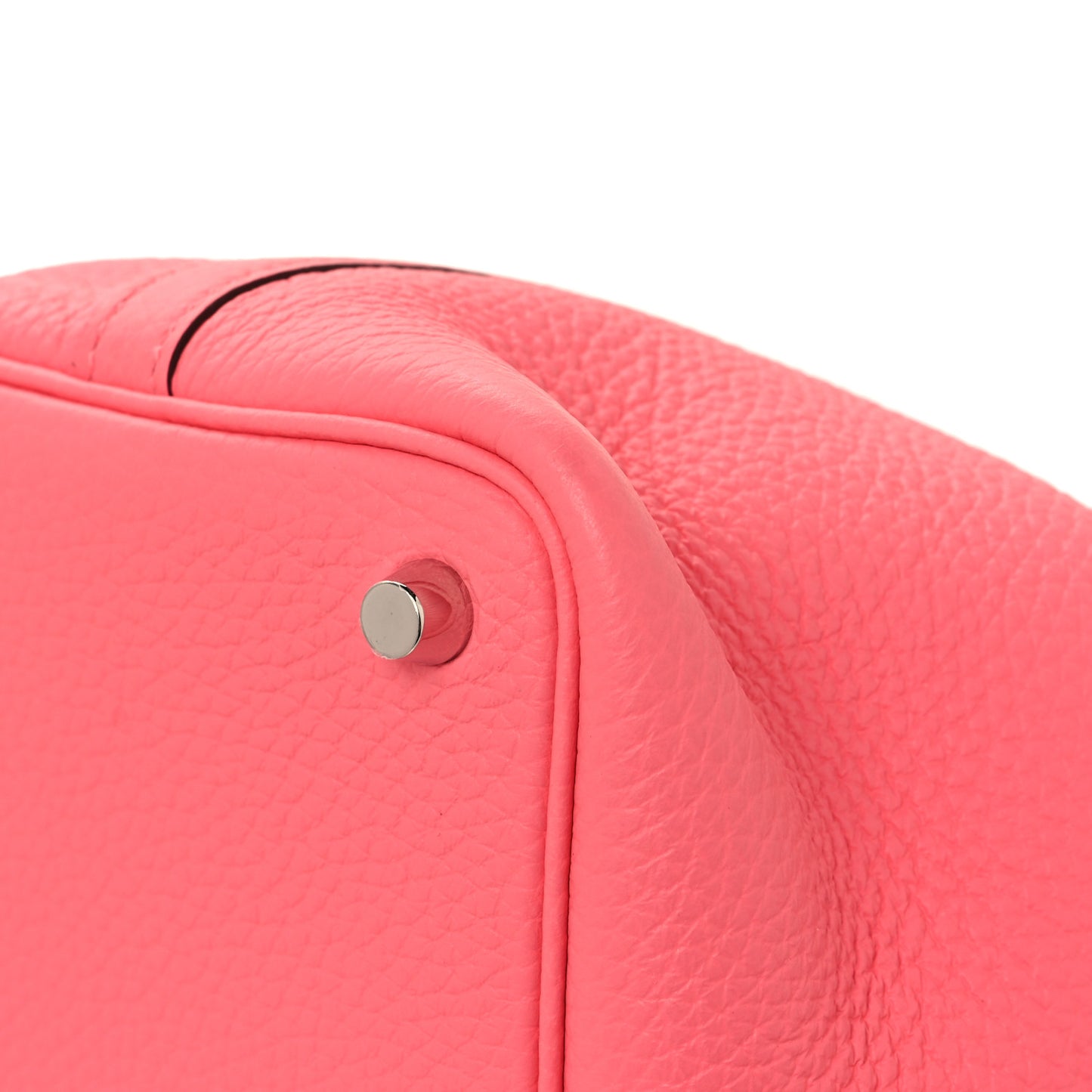 Taurillon Clemence Matte Alligator Picotin Lock Touch 18 PM Rose Azalee Bougainvillier