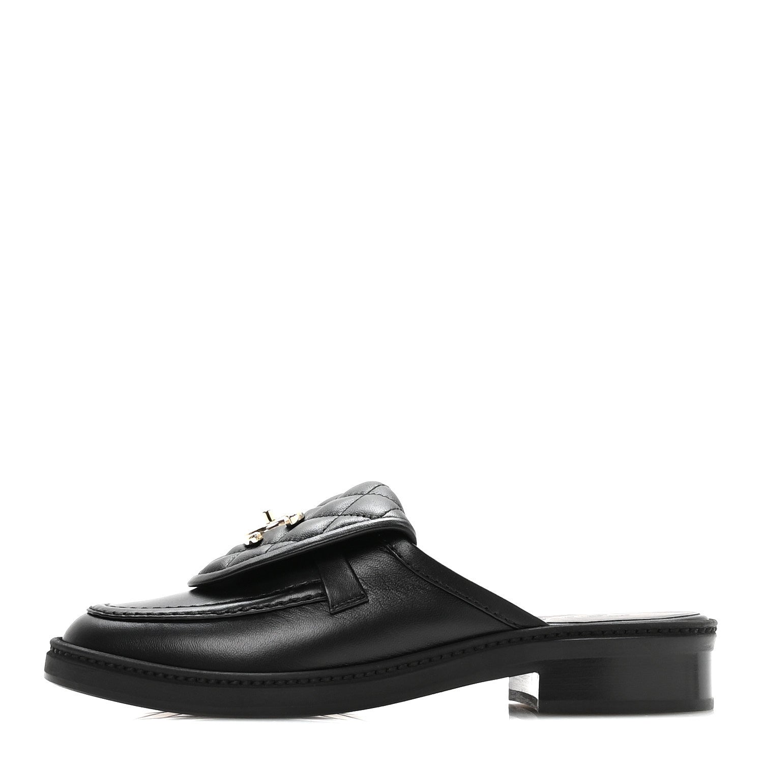 Chanel Lambskin Quilted CC Turnlock Mules 36 Black 1884649