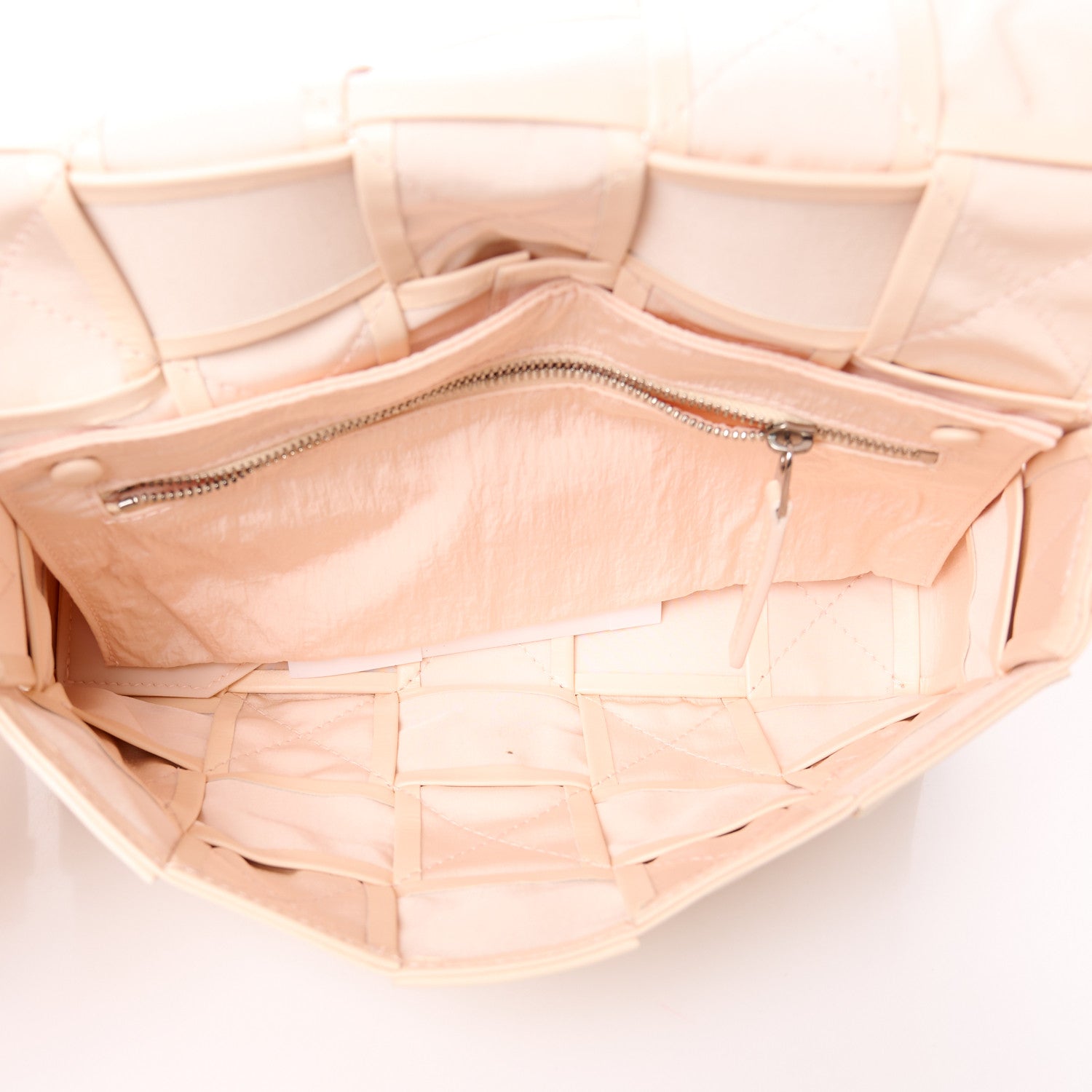 Bottega Veneta Paper Calfskin Maxi Intreccio Cassette Crossbody Bag Melon Washed 5 of 10