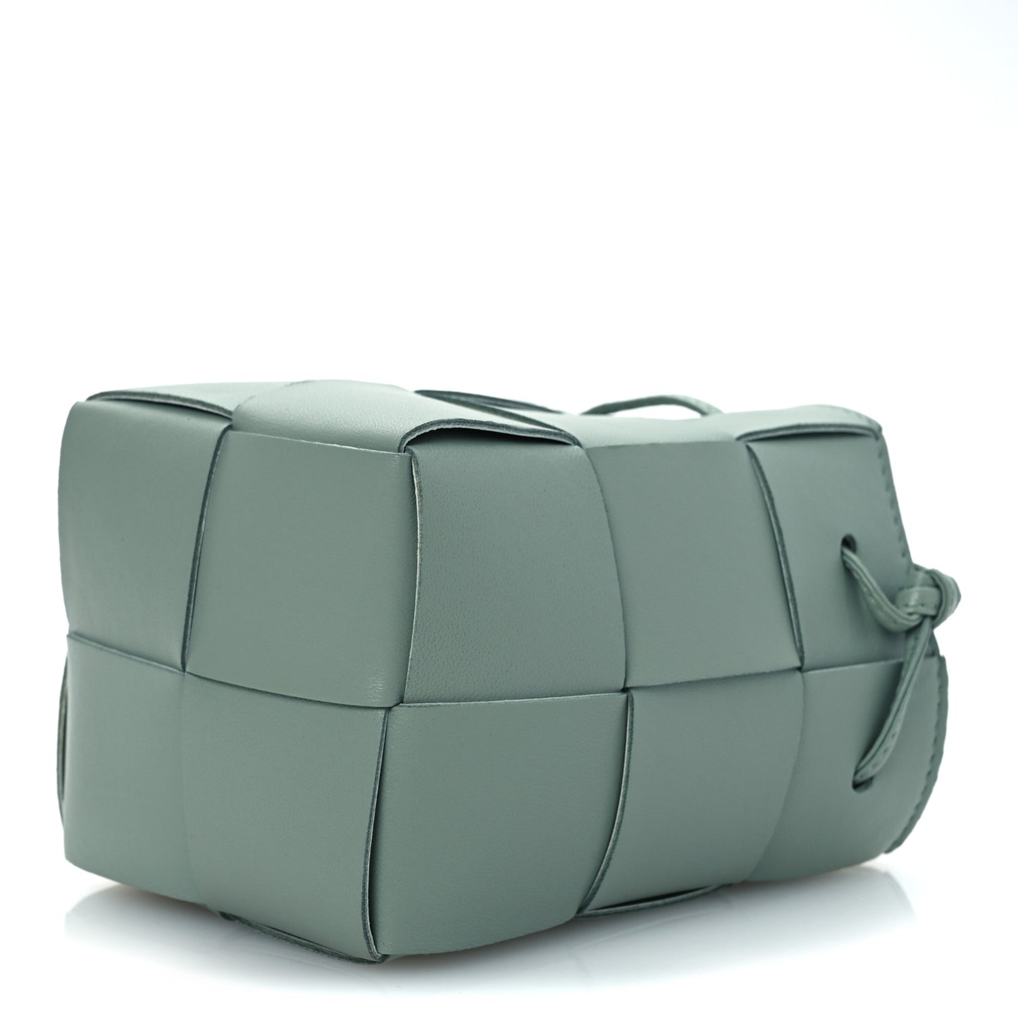 Nappa Maxi Intrecciato Mini Cassette Bucket Bag New Sauge