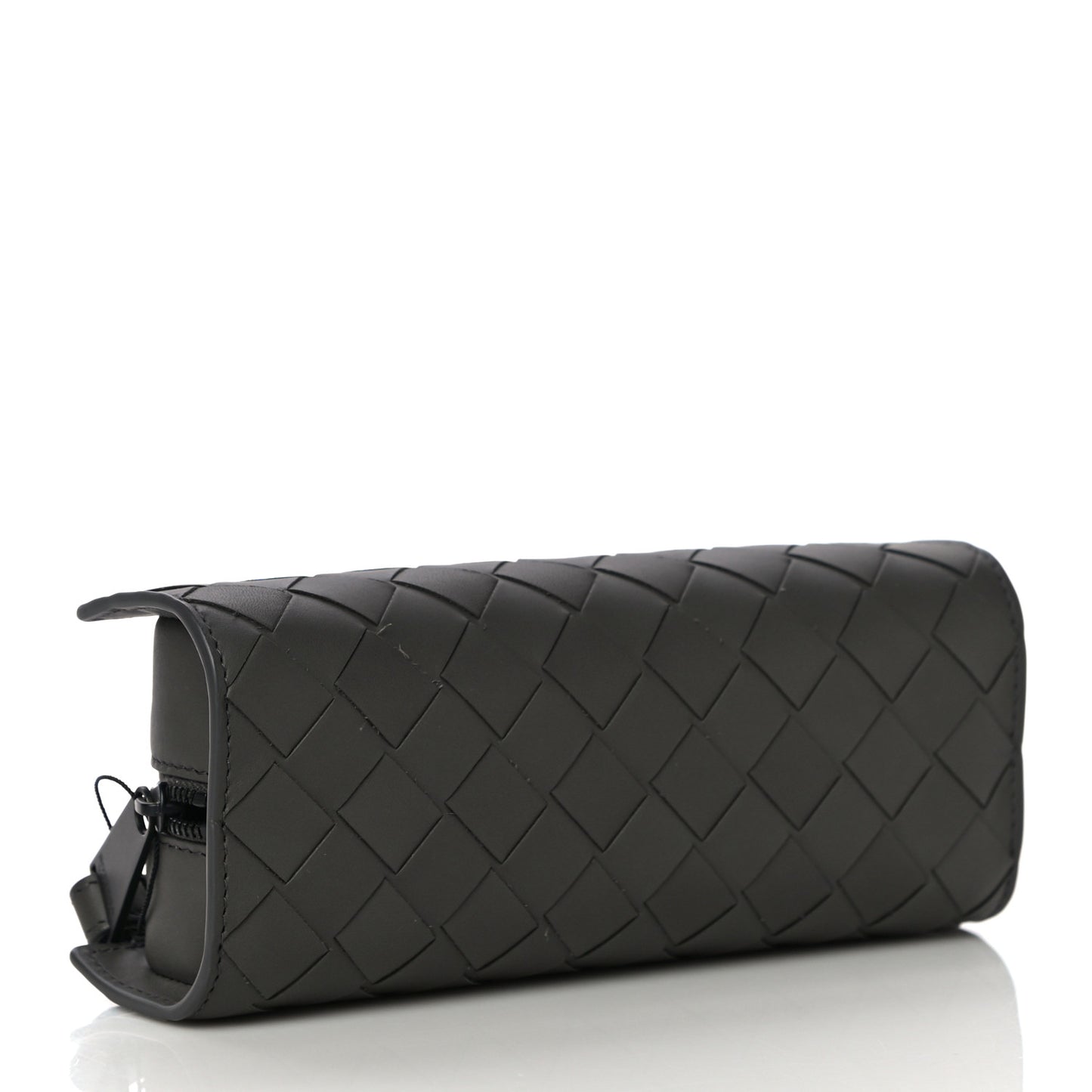 Nappa Maxi Intreccio Wristlet Pouch Graphite
