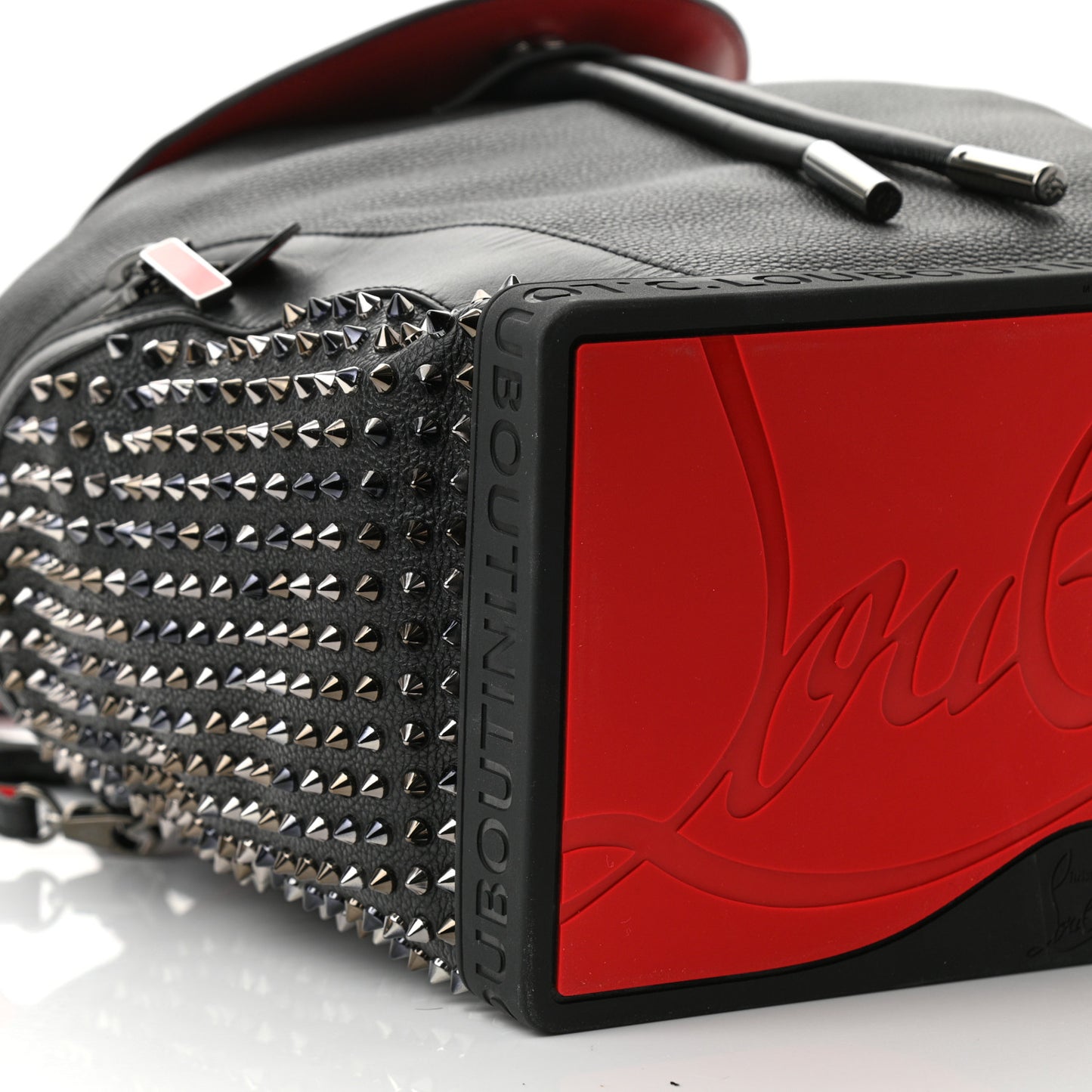 Calfskin Spiked Explorafunk Backpack Black