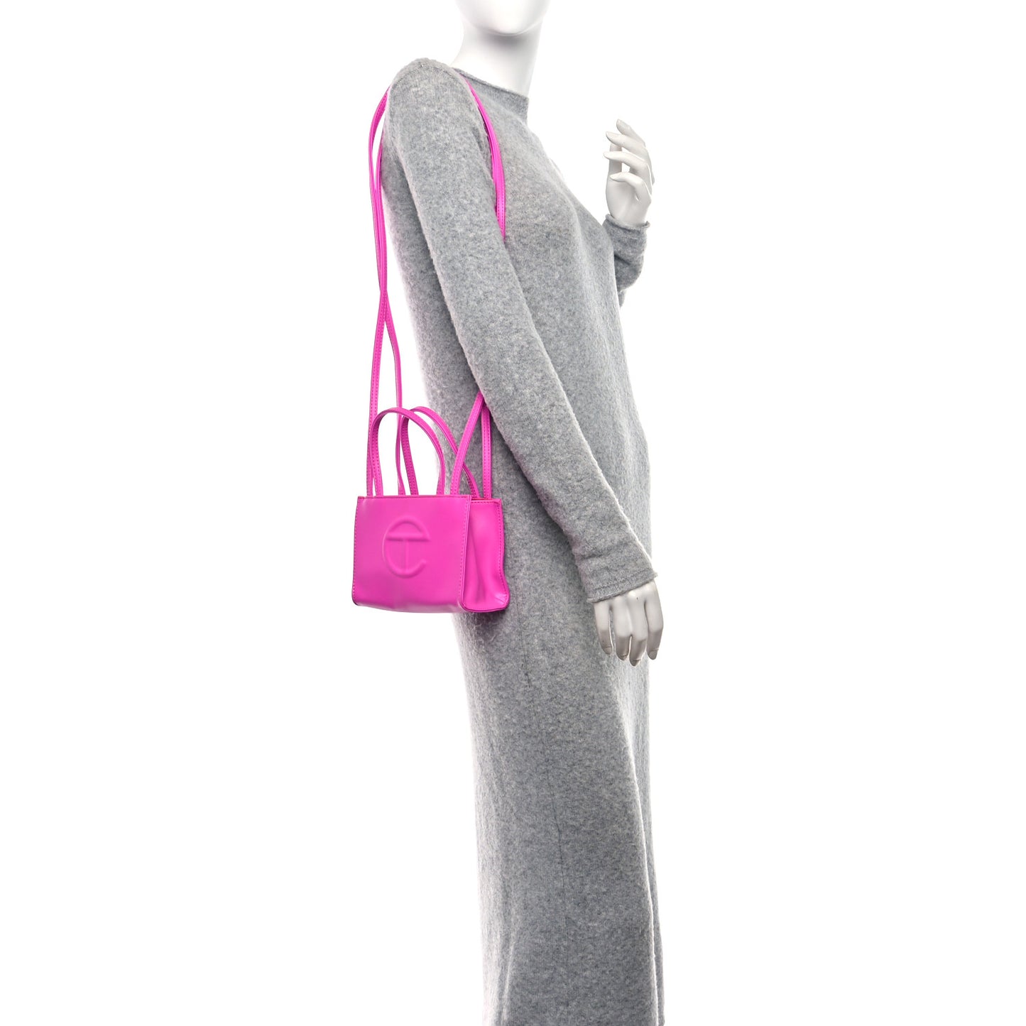 Vegan Leather Small Shopping Bag Azalea