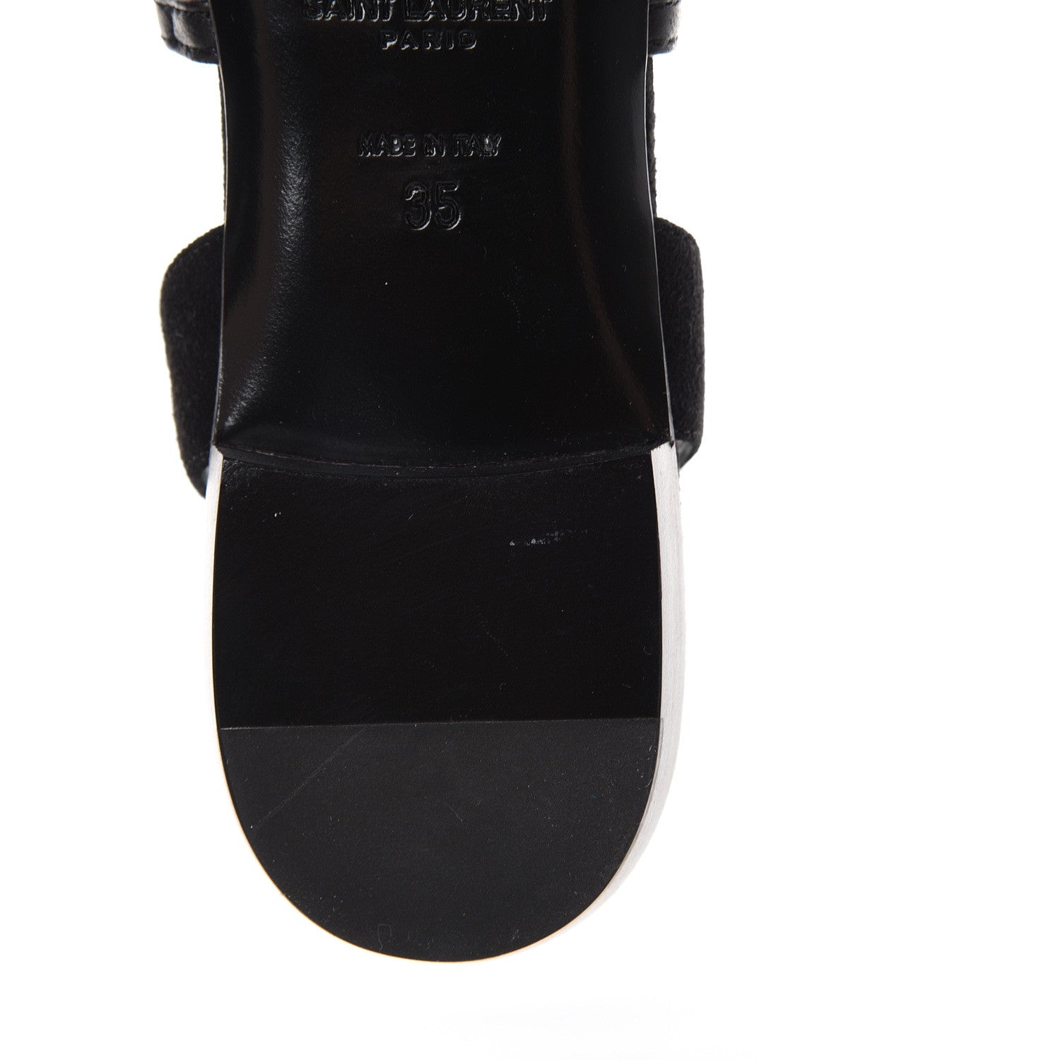 Saint Laurent Kid Scamosciato Lace Up Pointed Toe Flats 35 Black 9 of 10