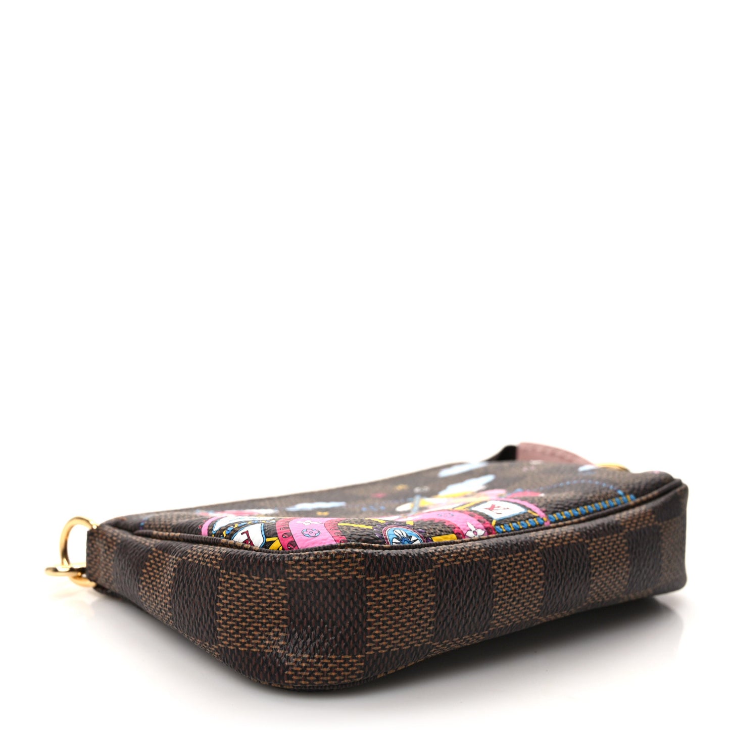 Damier Ebene 2020 Christmas Animation Big Wheel Mini Pochette Accessories Rose Ballerine