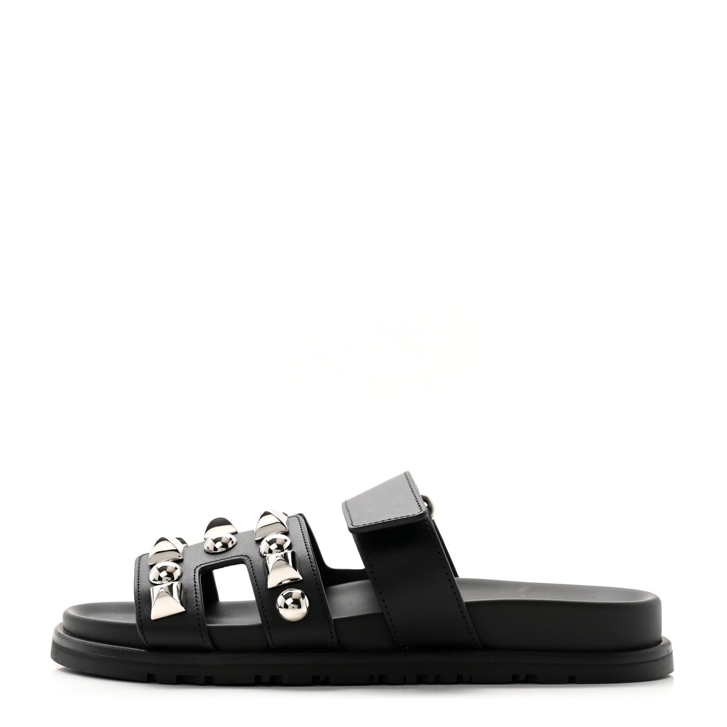 Calfskin Medor Studded Womens Chypre Sandals 35 Black