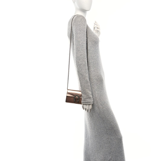 Metallic Calfskin Super Mini Dionysus Shoulder Bag Rose Gold