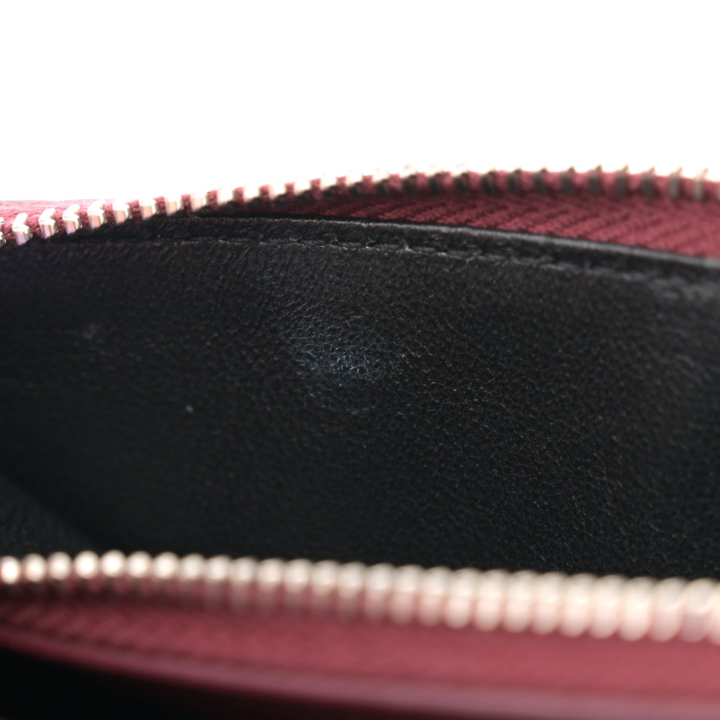 Calfskin Crocodile Embossed Kate Monogram Tassel Chain Wallet Rouge Legion